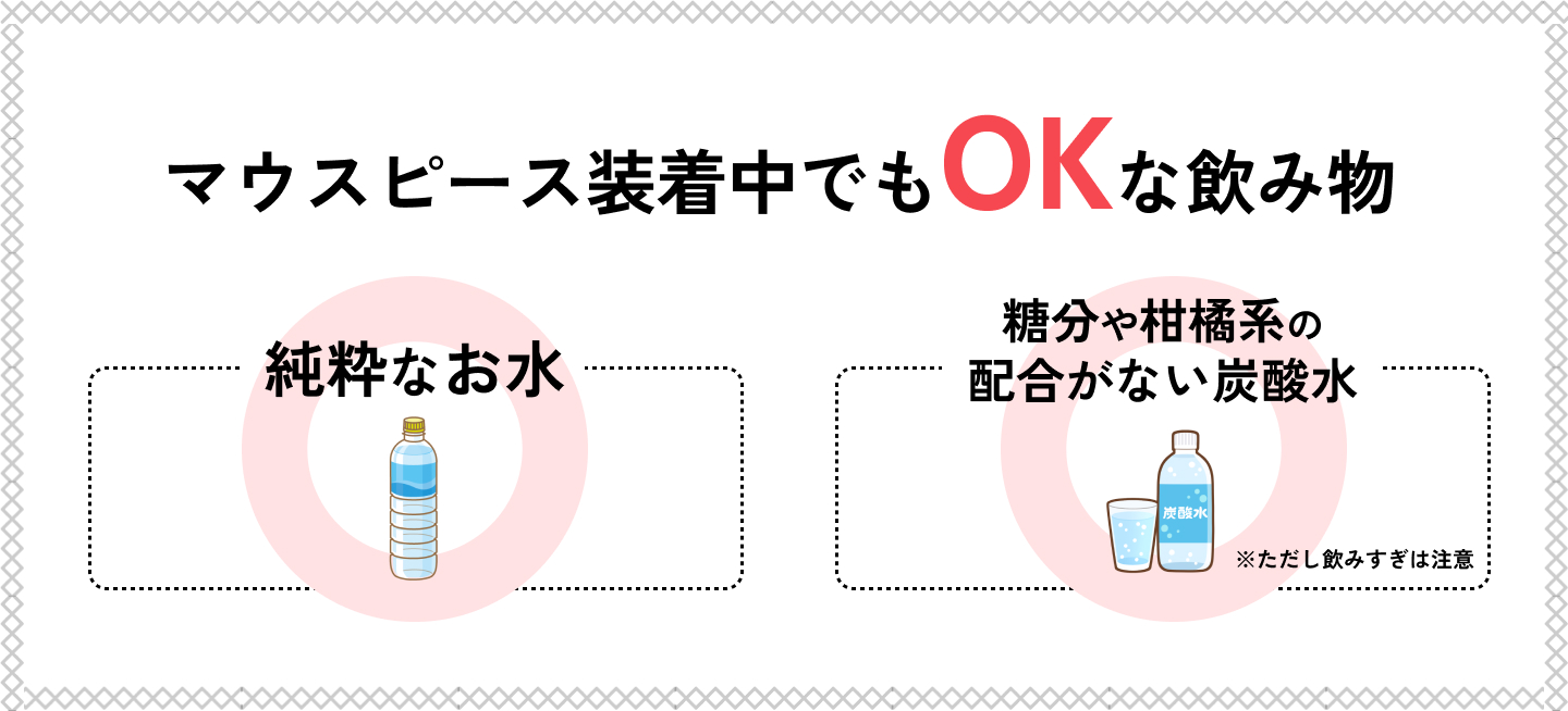 マウスピース矯正で装着中でもOKな飲み物