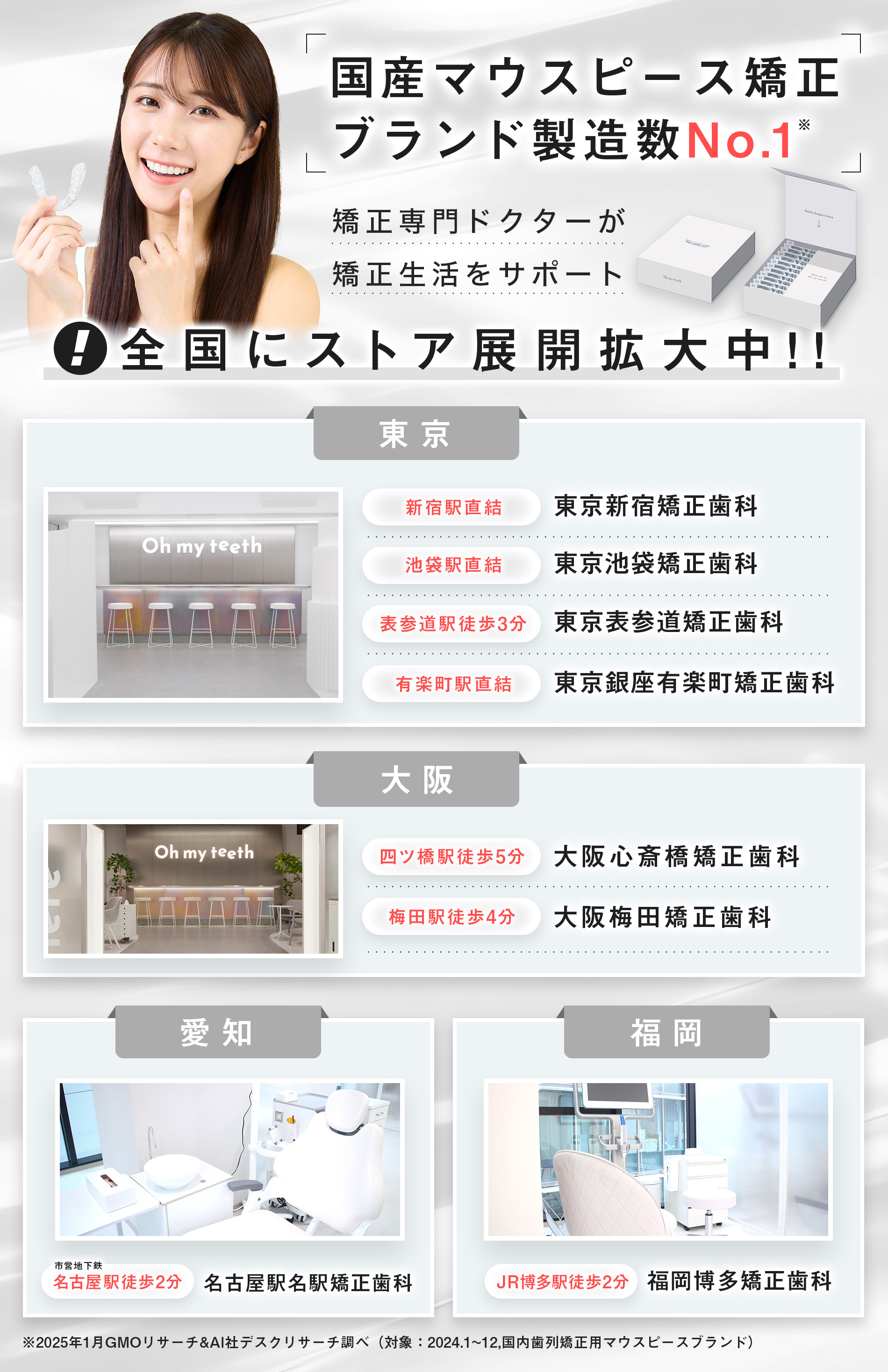 Oh my teeth導入クリニック紹介(愛知・名古屋込み)