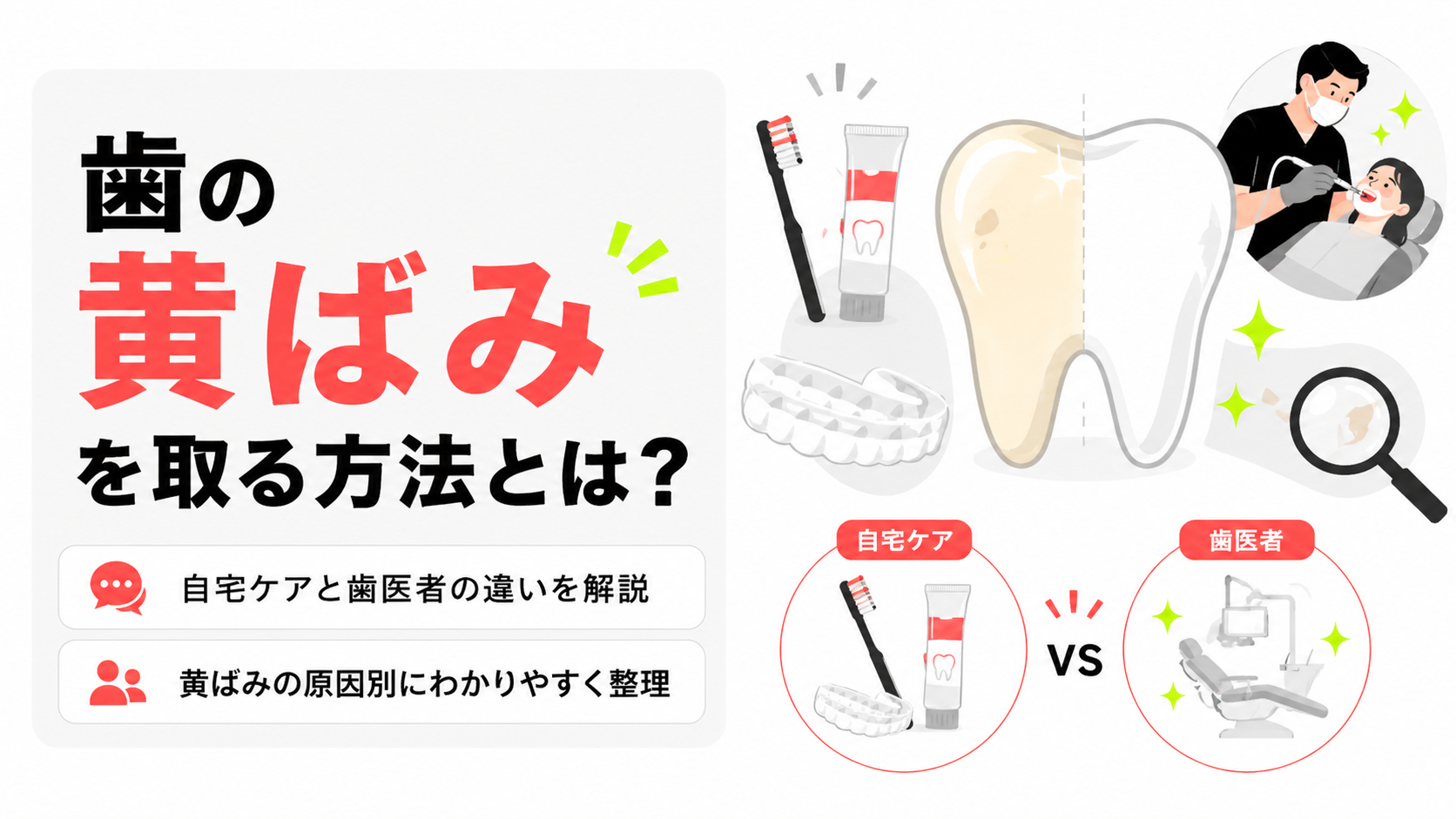 歯の黄ばみを取る方法 アイキャッチ