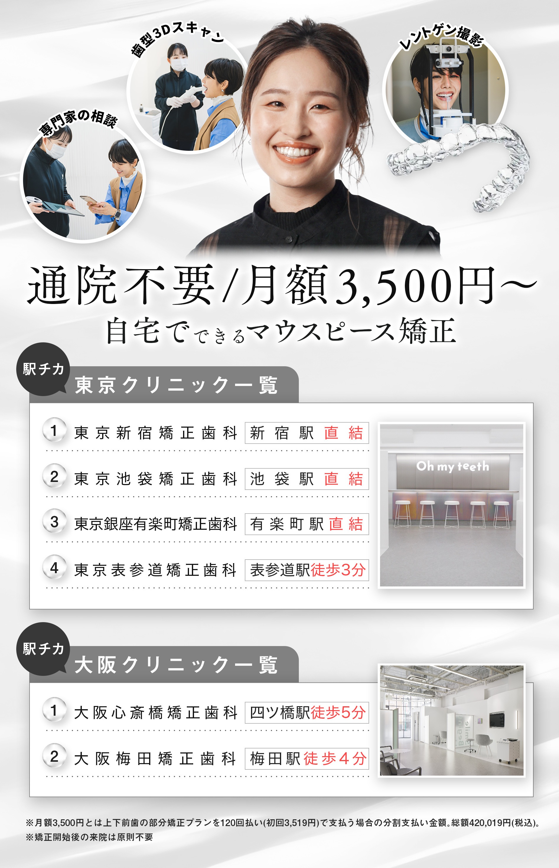 マウスピース矯正 Oh my teeth導入クリニック