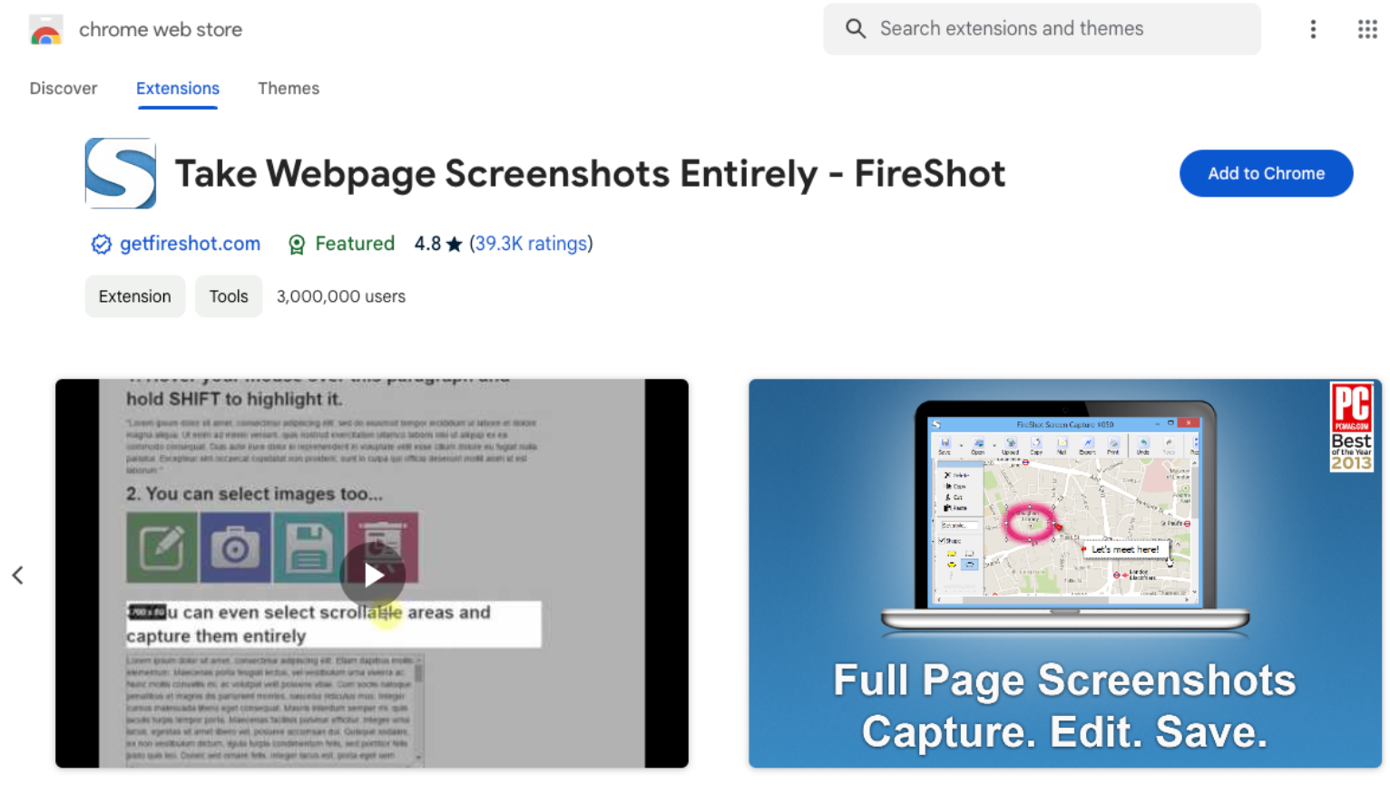 fireshot chrome extension