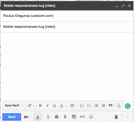 Loom in Gmail automatically adding title and thumbnail