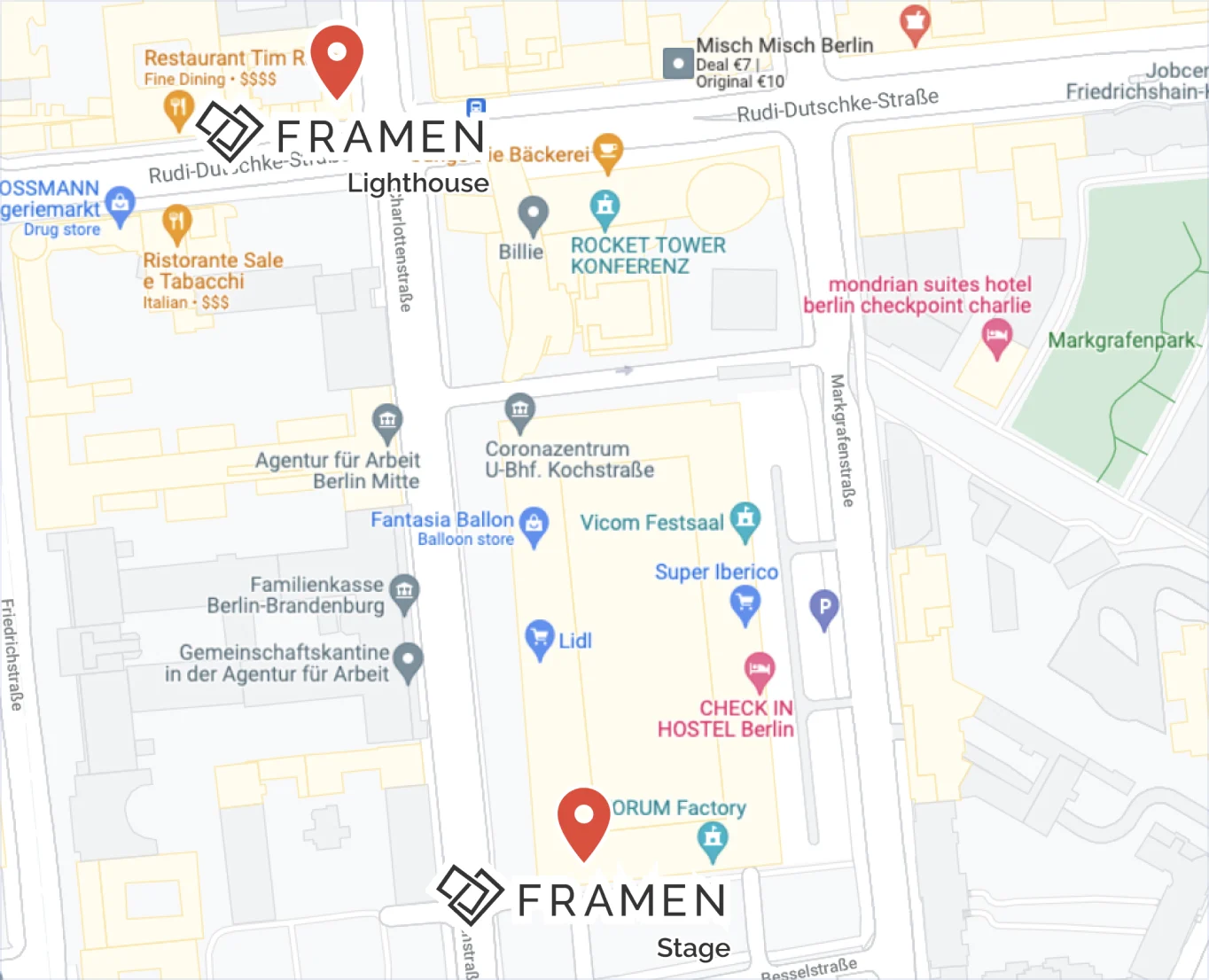 FRAMEN GmbH on a map