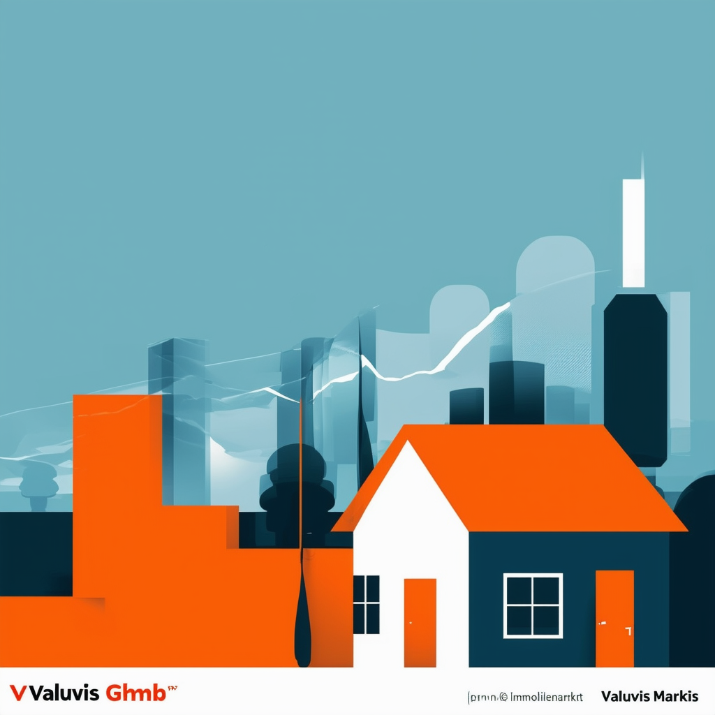 Real estate market trends economic factors influencing property prices regional differences expert valuation services by Valuvis GmbH bold lines geometric shapes White ffffff Orange ec6707 Blue 1398f8 Dark Gray 595857 Light Gray a6a8a8.