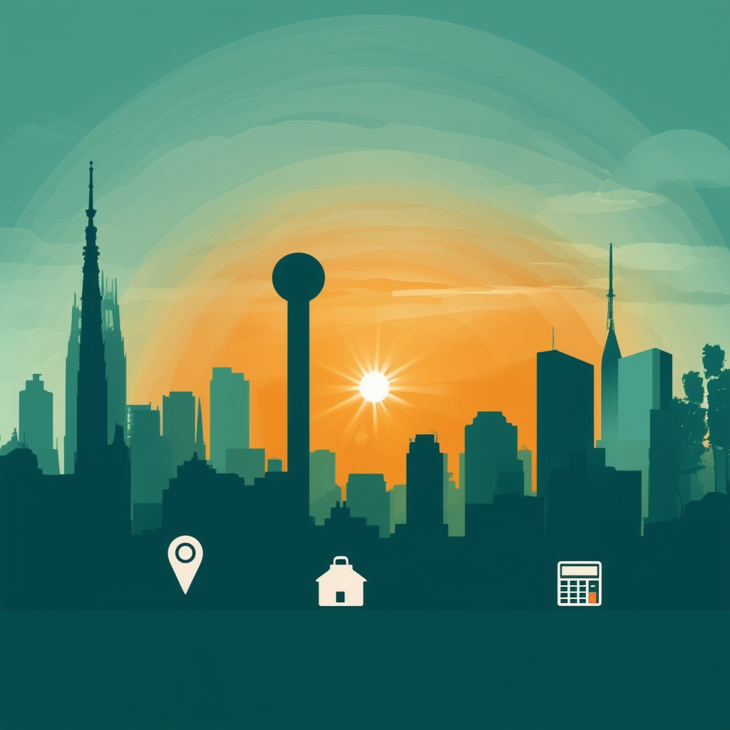 High-quality flat vector illustration showcasing Frankfurt skyline with house icon highlighting benefits of hiring experienced real estate agent for property valuation in Frankfurt am Main Germany. Modern design incorporates Hex colors ec6707 Orange 13924C