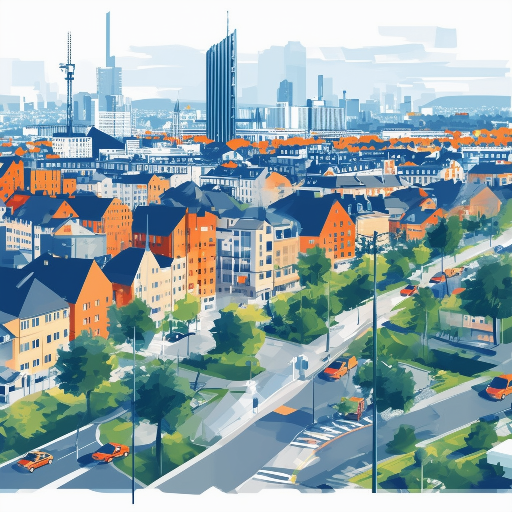 Modern urban landscape with Frankfurts Immobilienmarkt showcasing residential property trends statistics graphs charts infographics highlighting price developments demand supply zoning regulations set against sleek skyscrapers green spaces vibrant street l