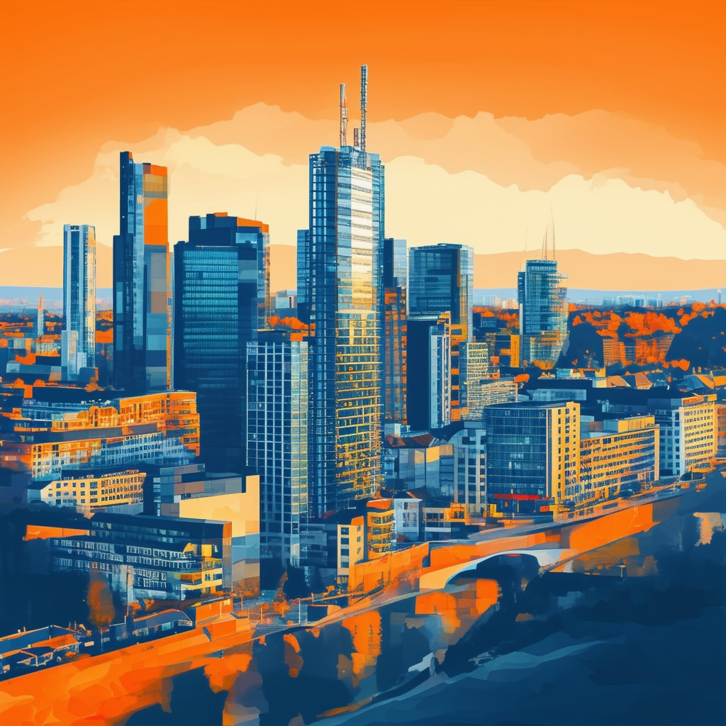 Commercial Real Estate Market in Frankfurt: Rising Prices and High Demand for Office Spaces Amidst Modern Architecture Vibrant Colors White ffffff Orange ec6707 Blue 1398f8 Dark Gray 595857 Light Gray a6a7a8.