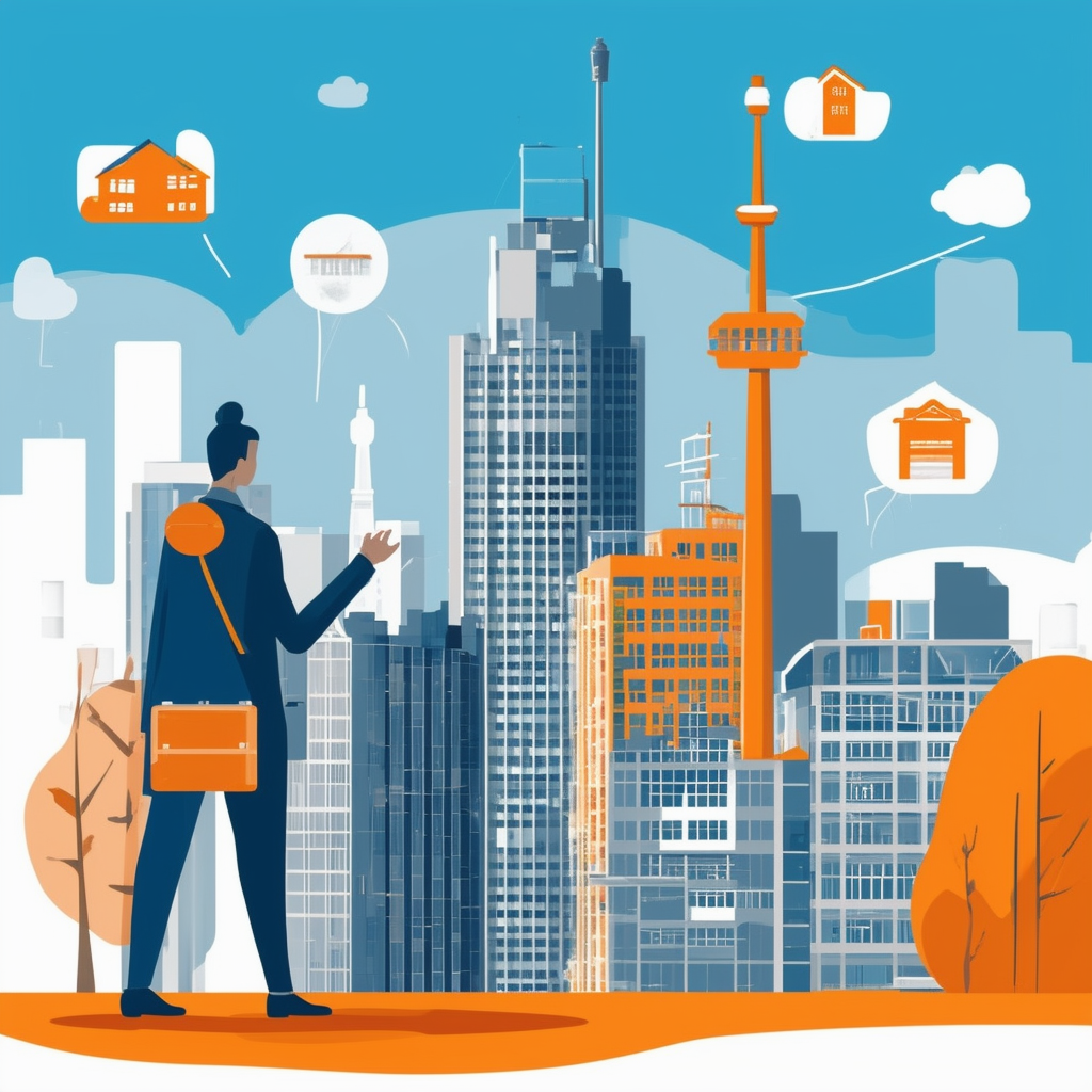 Professional Real Estate Agent Guidance: Frankfurt Skyline IllustrationWhite ffffff Light Gray a6a7a8 Dark Gray 595857 Orange ec6707 Blue 1398f8