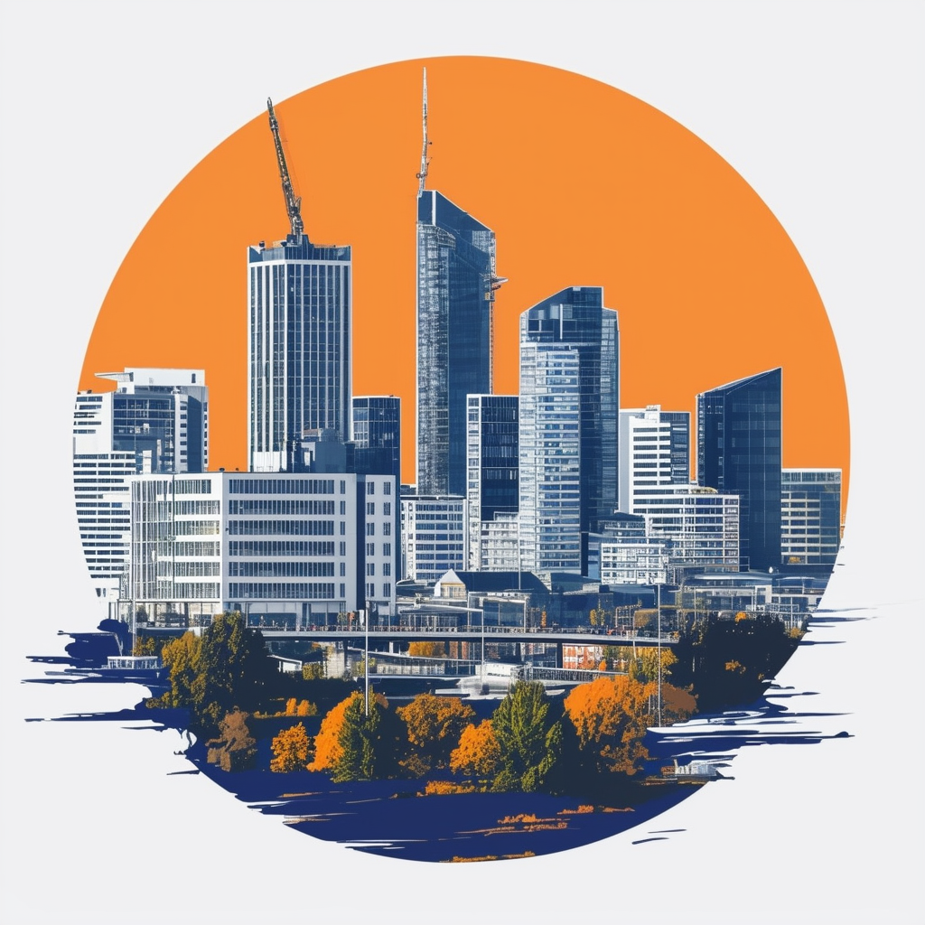 High-quality flat vector illustration showcasing Frankfurt skyline with modern architecture emphasizing the significance of selecting the right real estate agent for selling properties featuring Valuvis GmbH as trusted partner set against white ffffff back