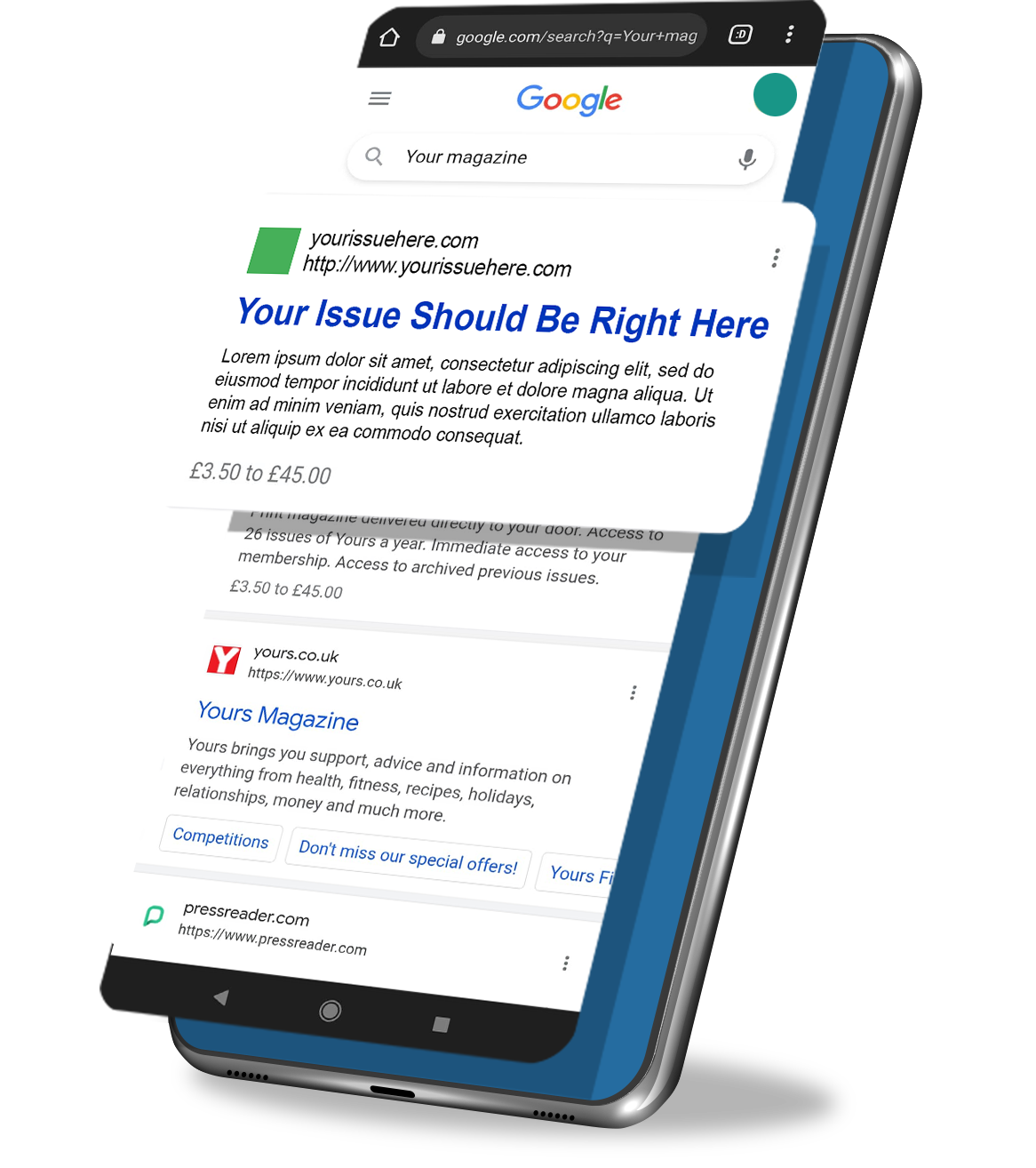 SEO Mobile Mockup