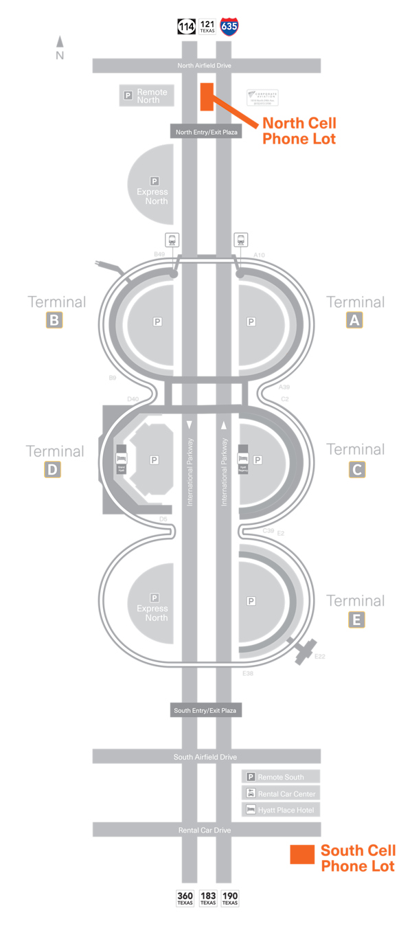 DFW Airport Map Guide Map