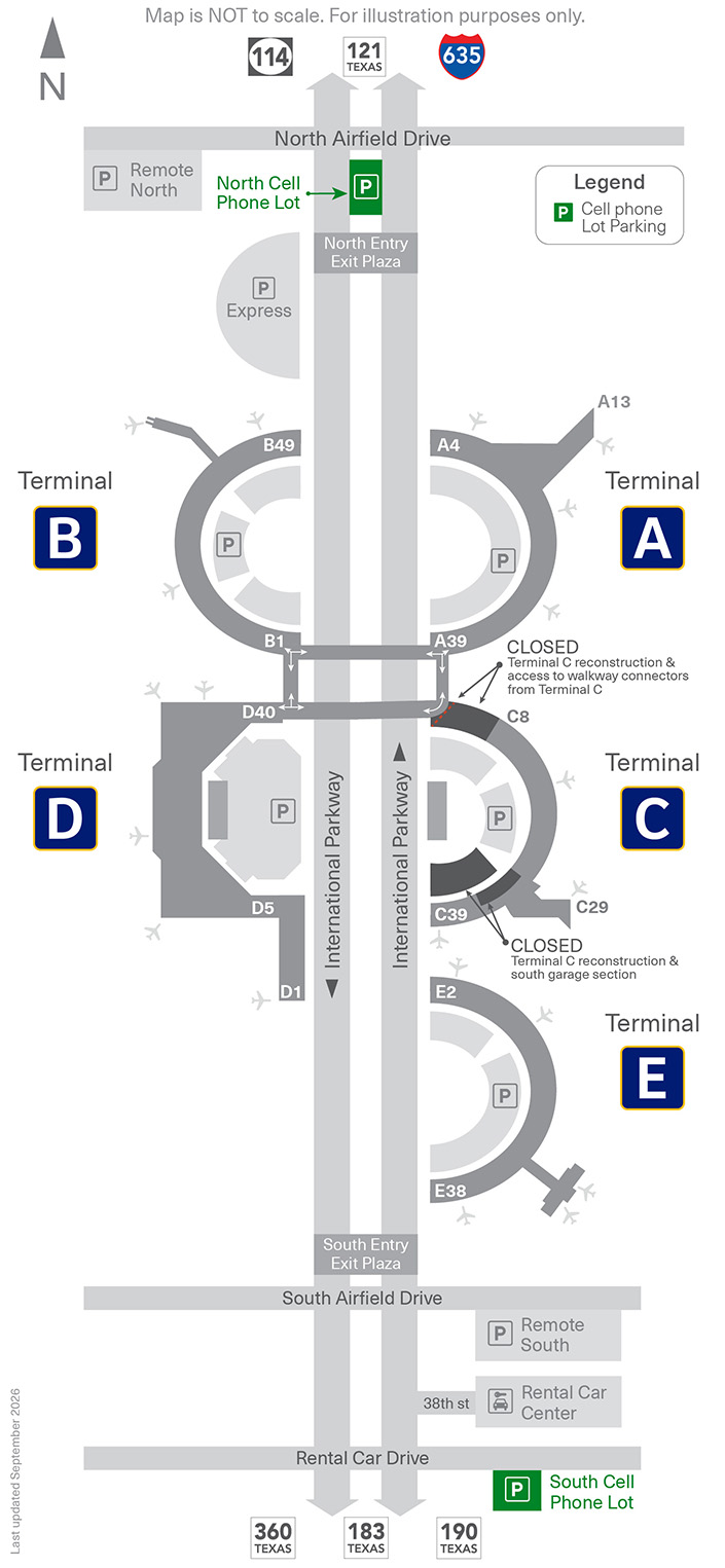 Cell Phone Lots Parking Map