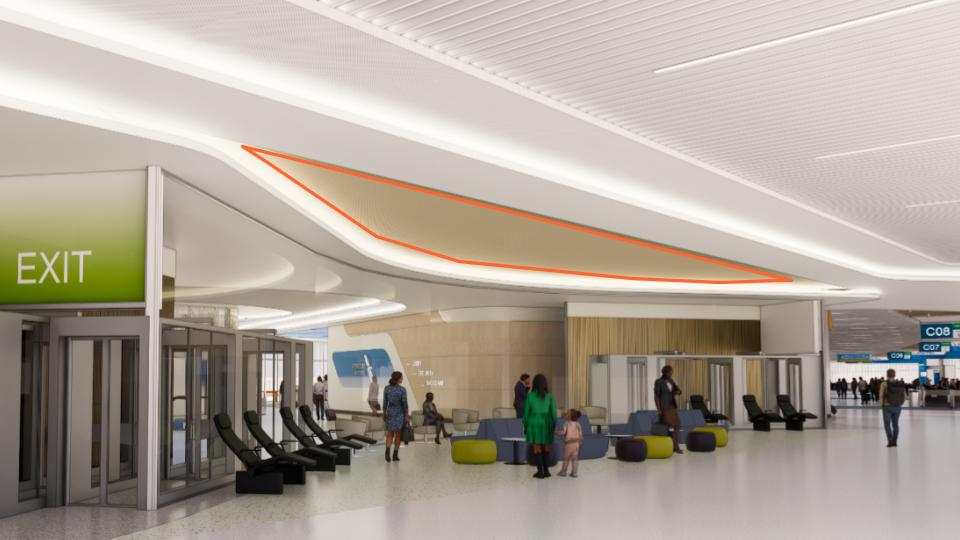 C2- Suspended artwork, terminal c north parkette