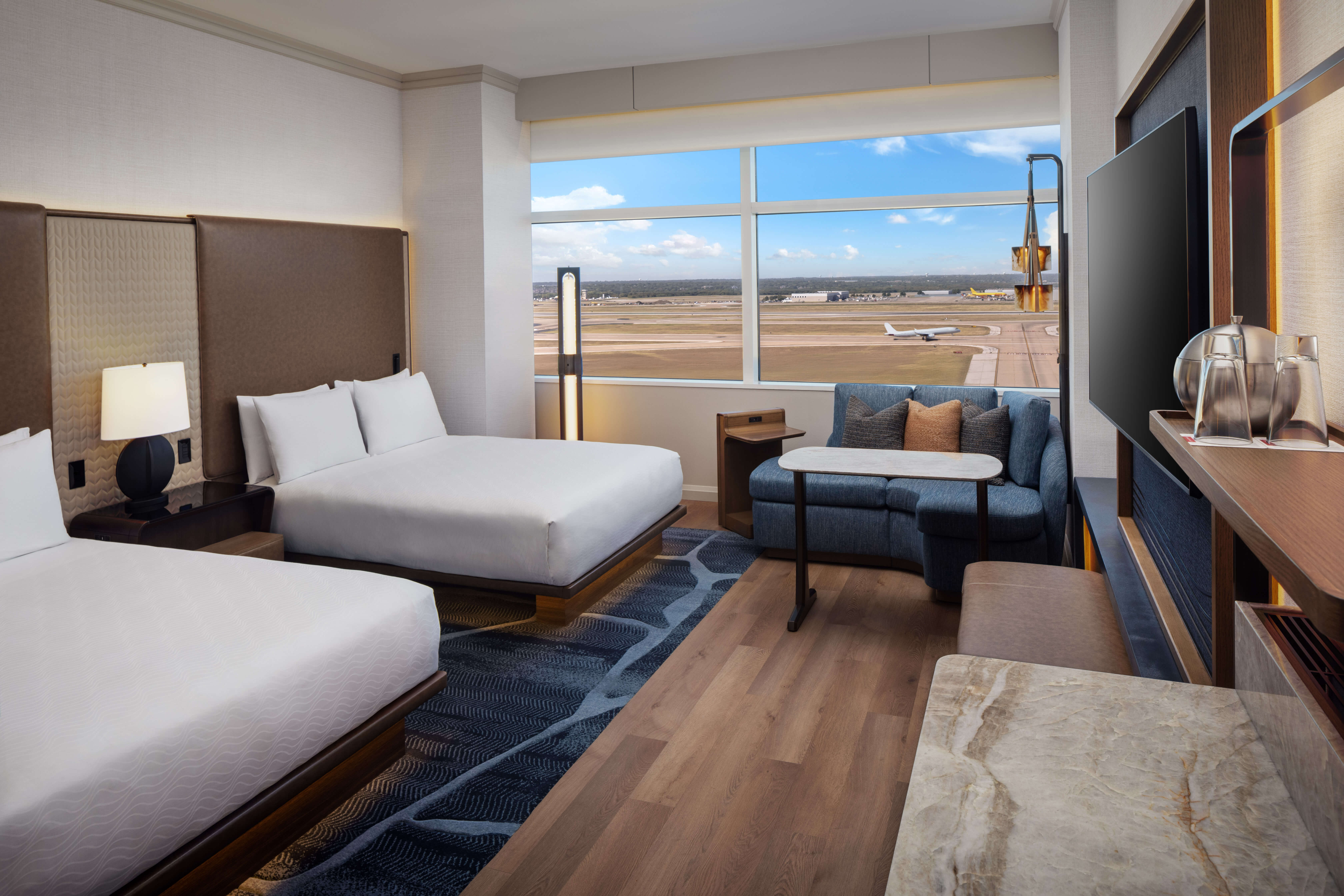 Grand Hyatt 2-Deluxe-Queen-Beds-Runway-View