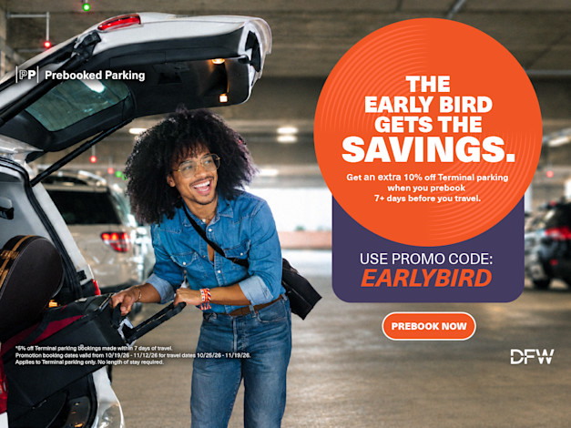 DFW Early Bird Promo DFW Airport Landing Page - 1200x700
