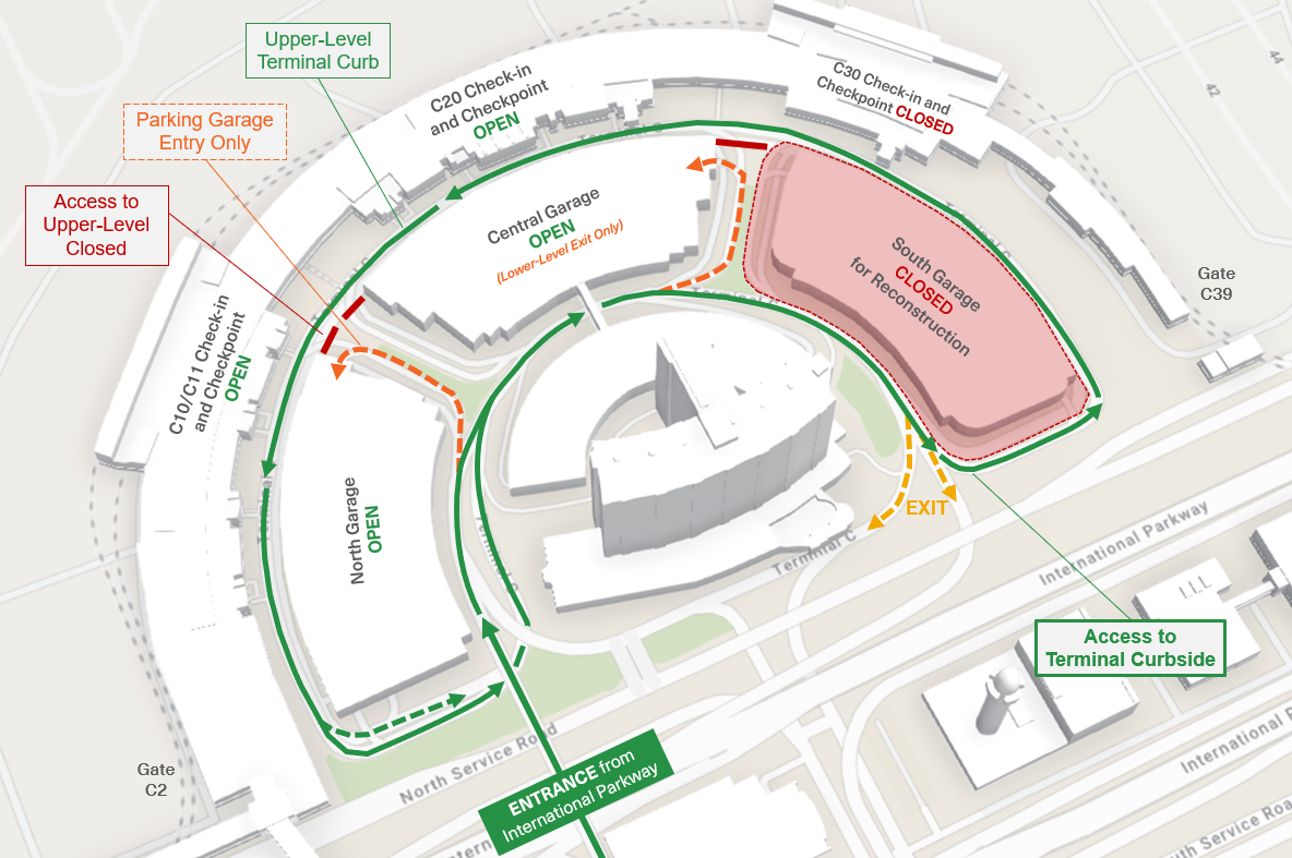 Terminal C Holiday Traffic Flow Configuration