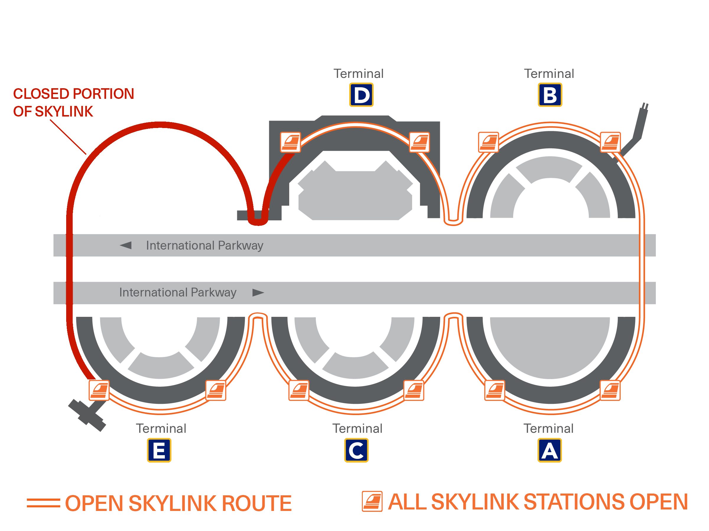 Skylink Station and Route Map - Terminal F Module Installation v2