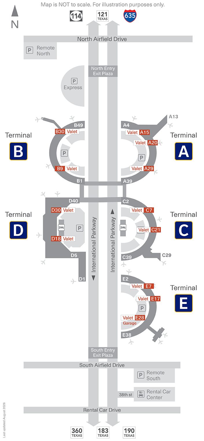 2026 Vertical Terminal Map Valet