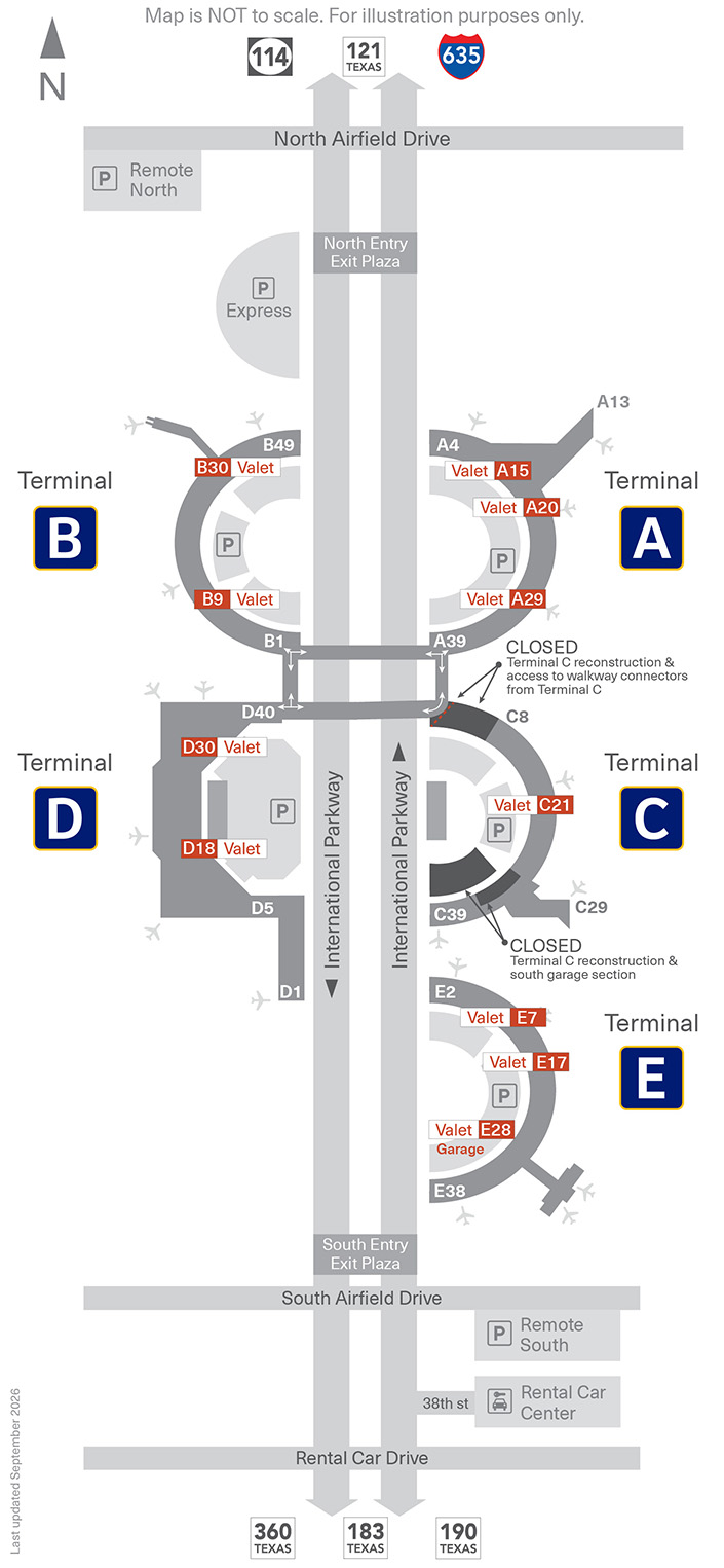 2026 Vertical Terminal Map Valet
