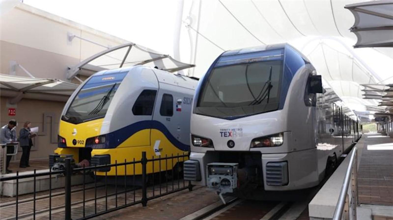 Dart and TexRail trains