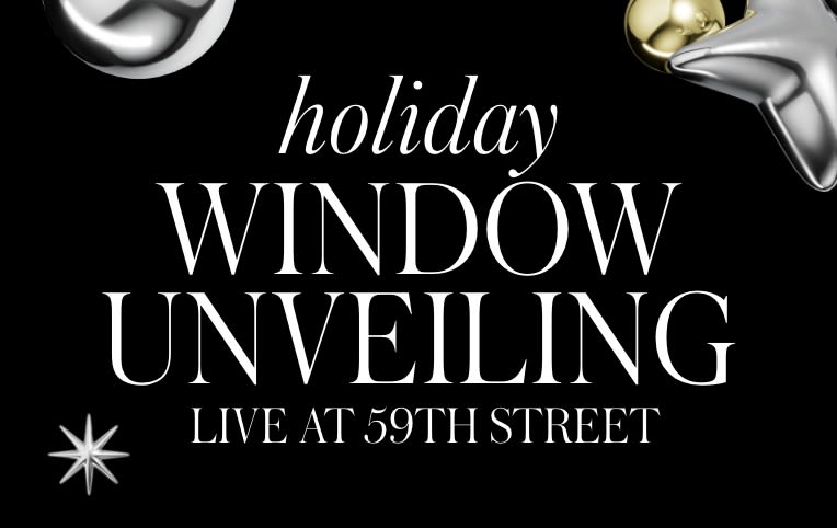 holiday window unveiling live at 59th street