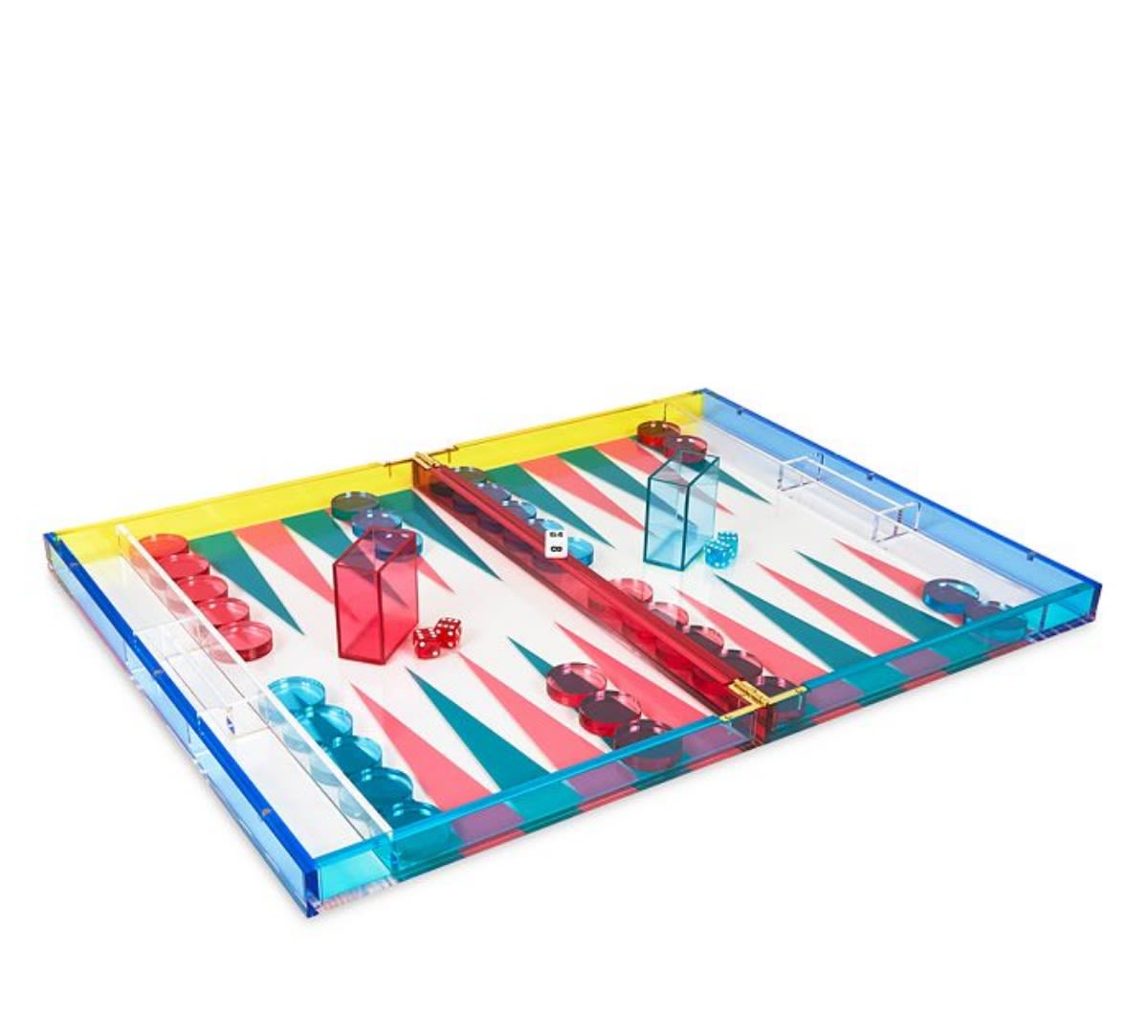 TIZO LUCITE BACKGAMMON SET