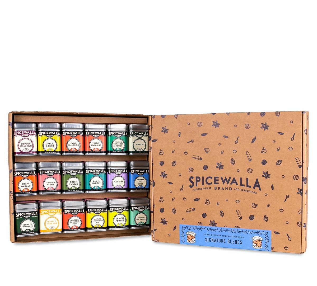 SPICEWALLA SIGNATURE BLENDS, SET OF 18