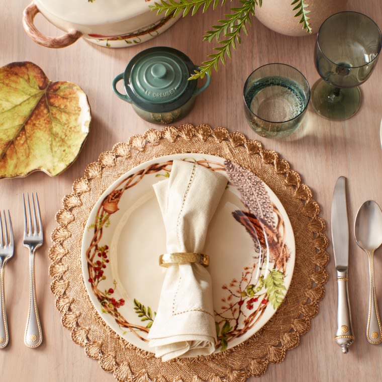 Setting the holiday table
