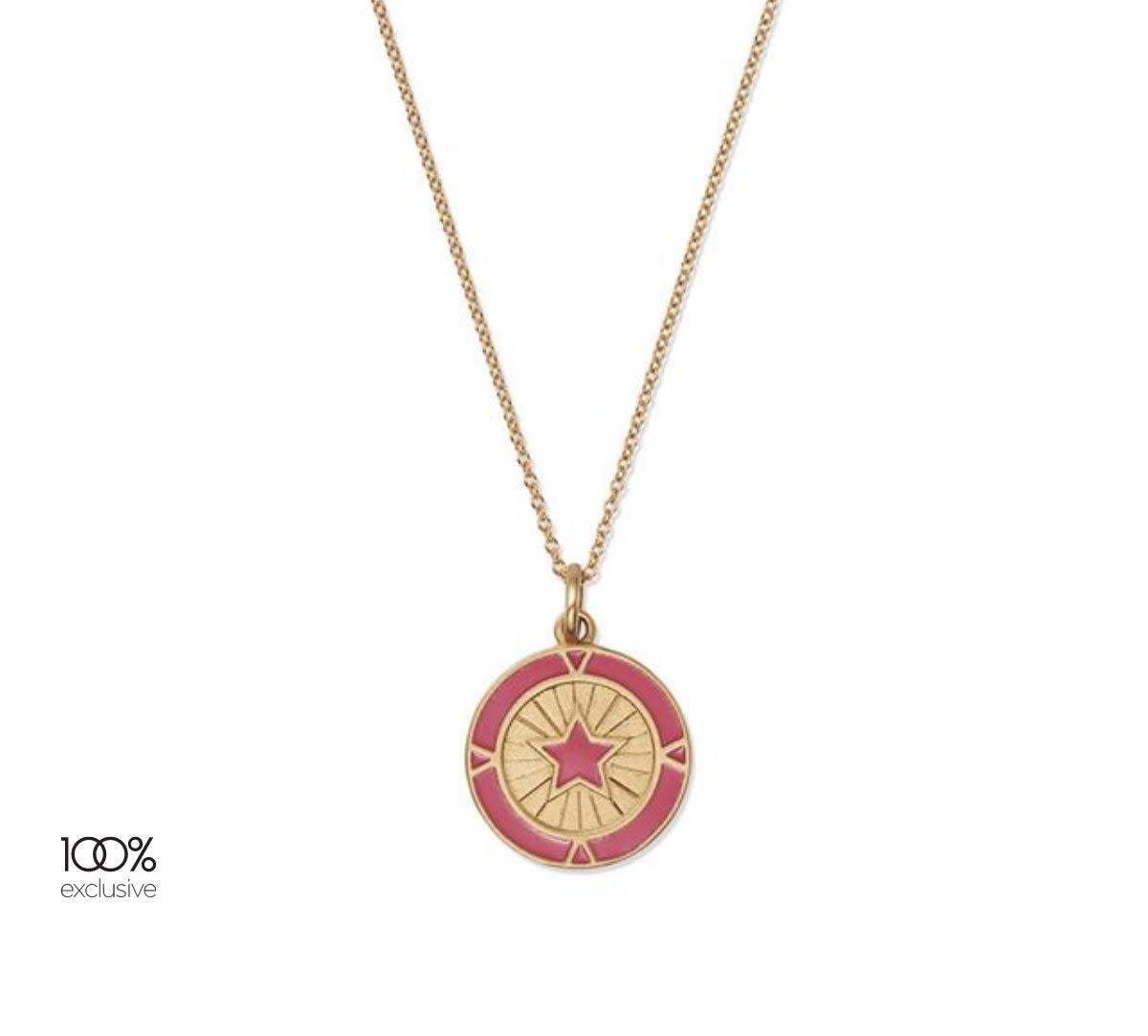 MOON & MEADOW ENAMEL PENDANT NECKLACE