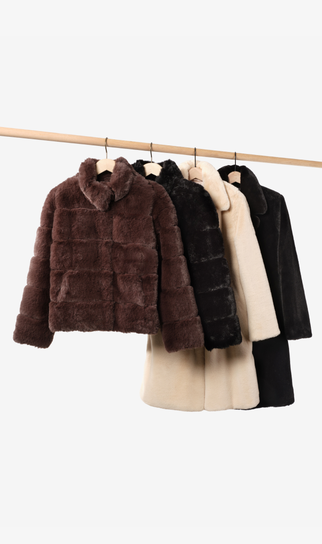 Aqua Faux-fur jackets in 3+ colors