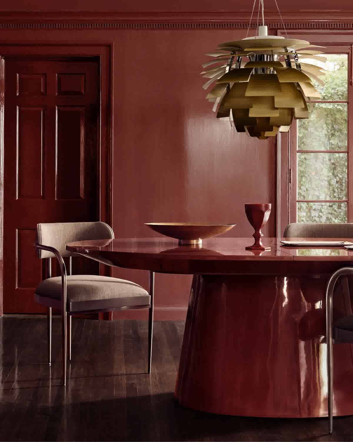 28" Ph Artichoke Brass​,  Emphasis Dining Chair, Paragon Dining Table,  Harcourt Wax Candle