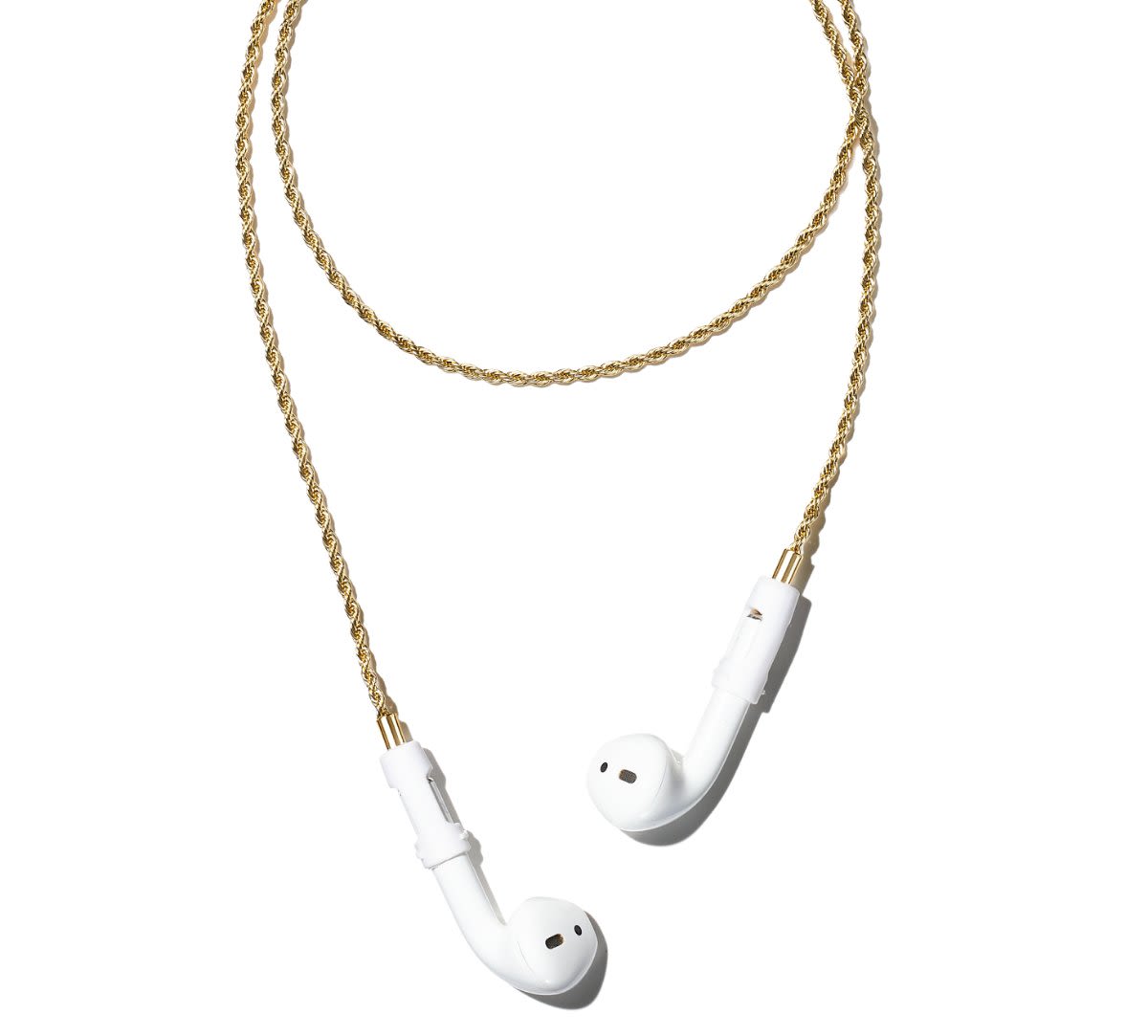 TAPPER AIRPODS/AIRPODS PRO ROPE CHAIN IN 18K GOLD PLATE