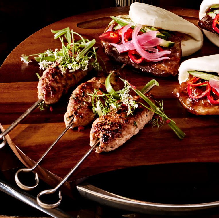 Pork Skewers with Sweet Chili Dip