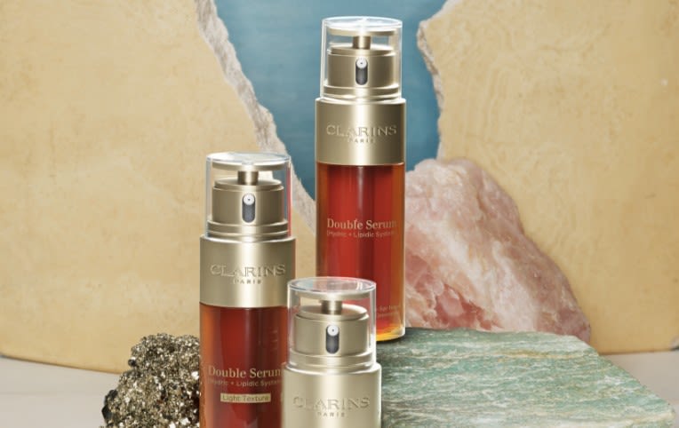 talking the power of serums with clarins