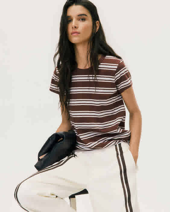 Track-Stripe Jeans