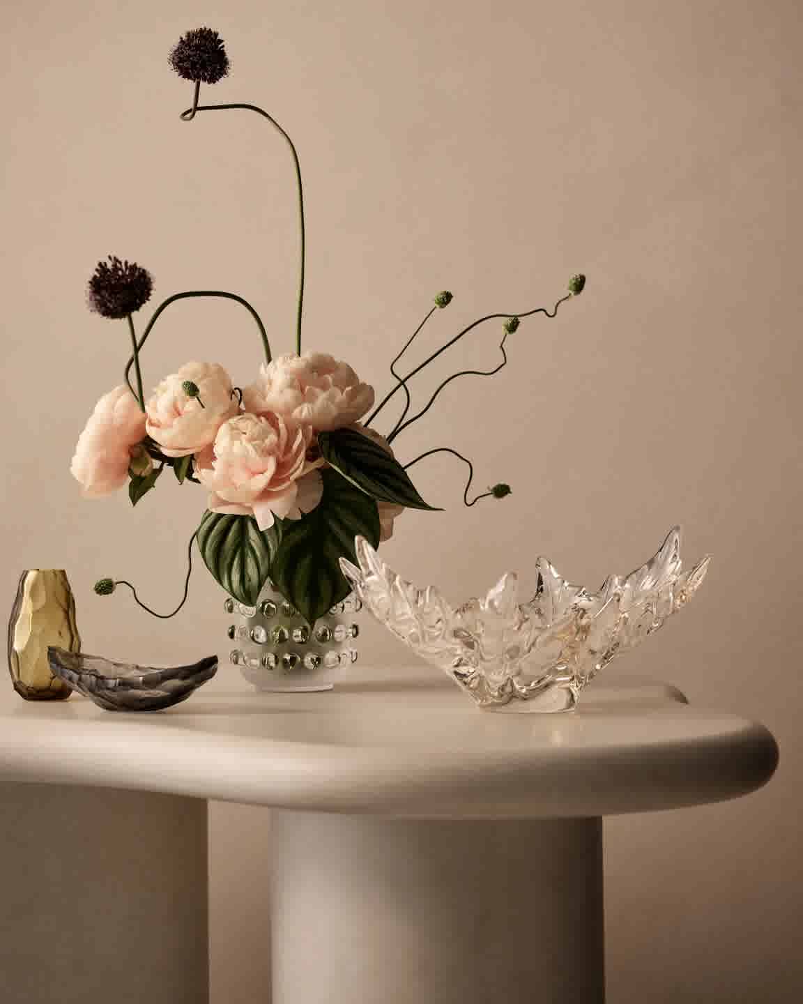 Small Bacchantes Vase, Mossi Vase, Coupe SILEX petit modèle incolore​ SILEX bowl