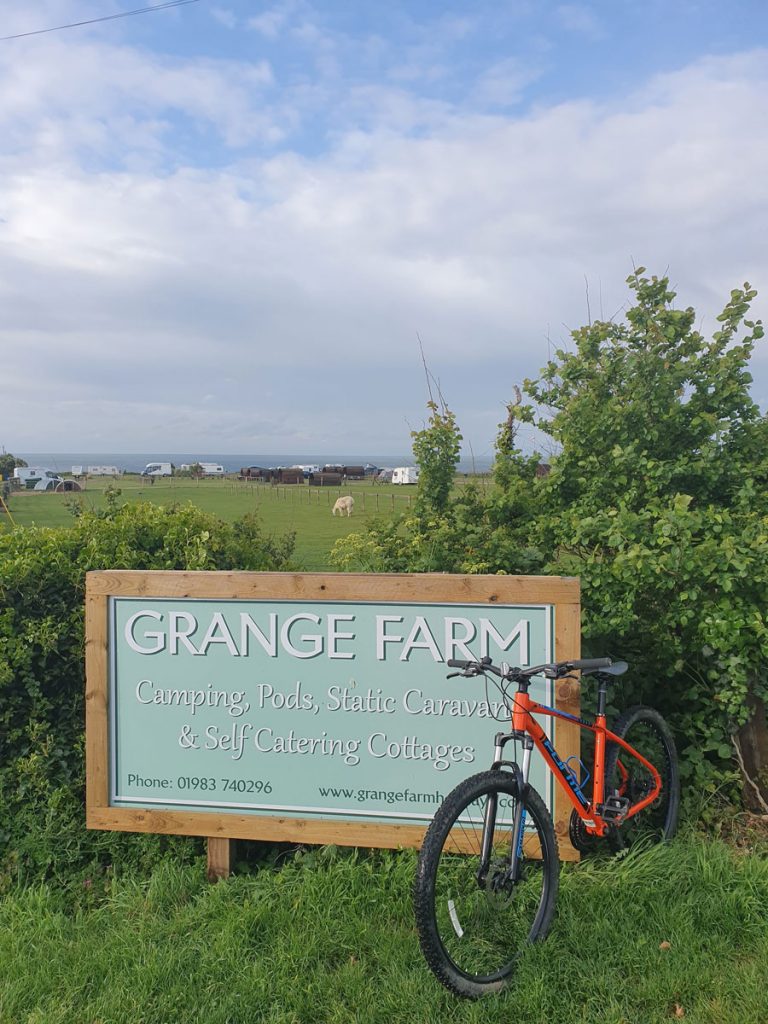 Grange farm next to Brighstone Bay has some of the best sea views of any Isle of Wight Campsite