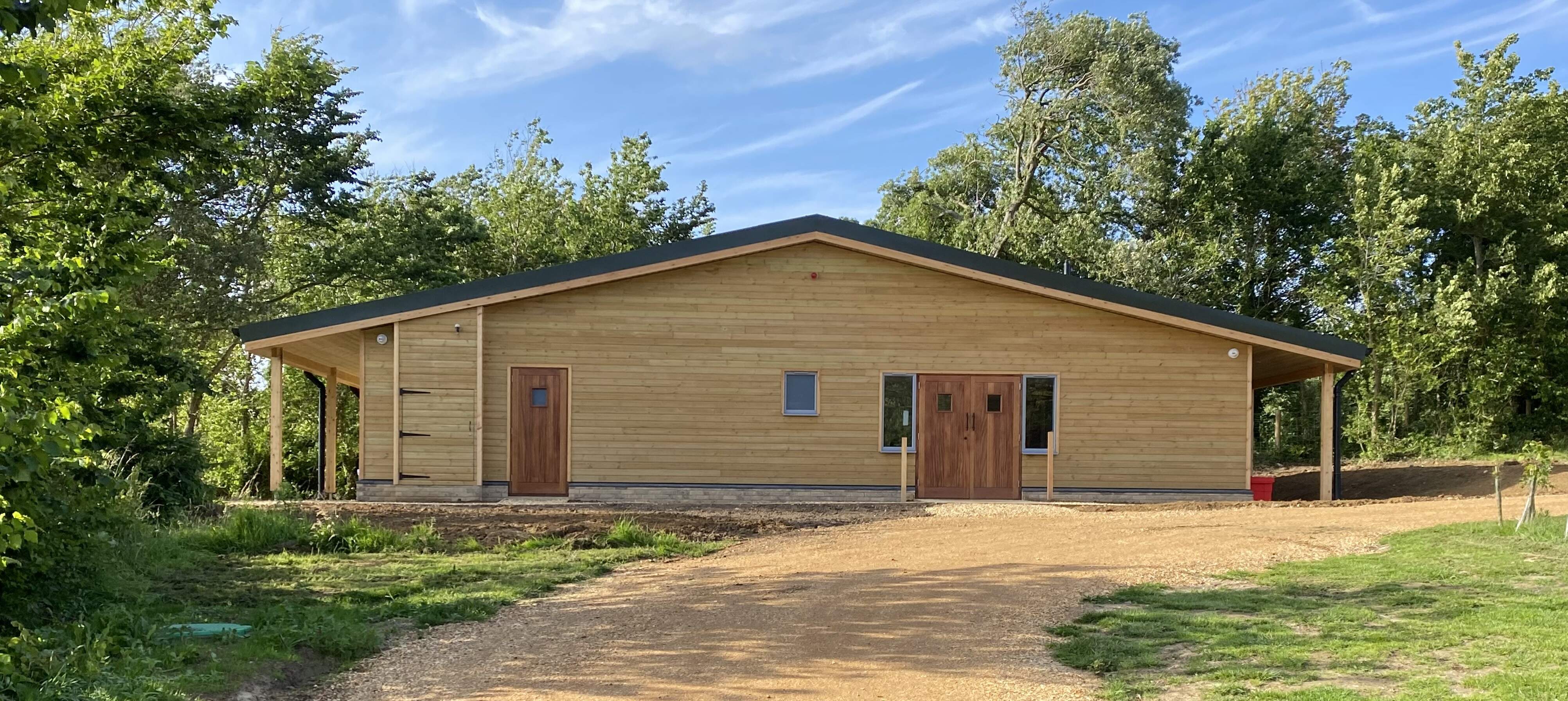 Stoats Farm facility building on the Isle of Wight