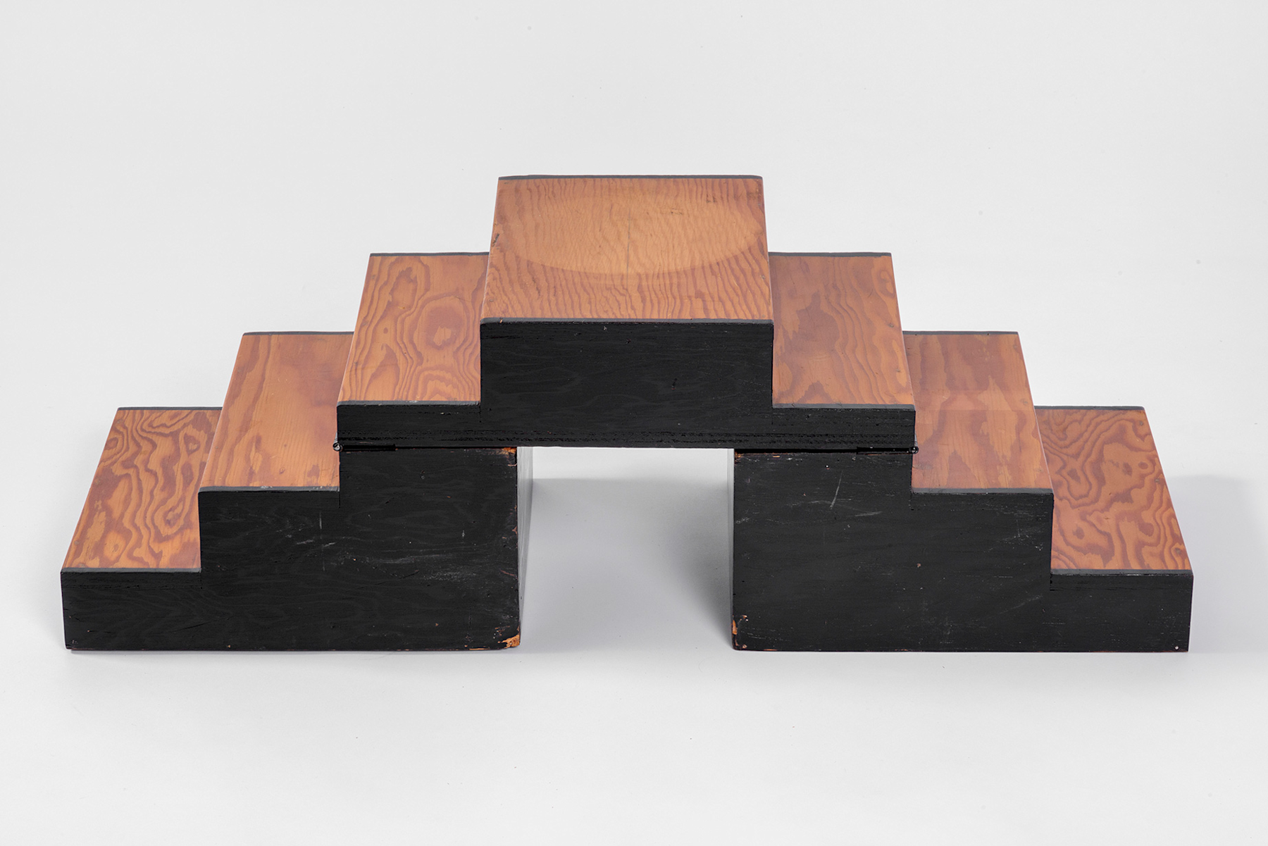 Shirley Temple's tap shoes and practice steps used during filming of <i>The Little Colonel</i> (1935). Academy Museum of Motion Pictures, Gift of Shirley Temple Black and Family. Photo by Joshua White, JWPictures/©Academy Museum Foundation