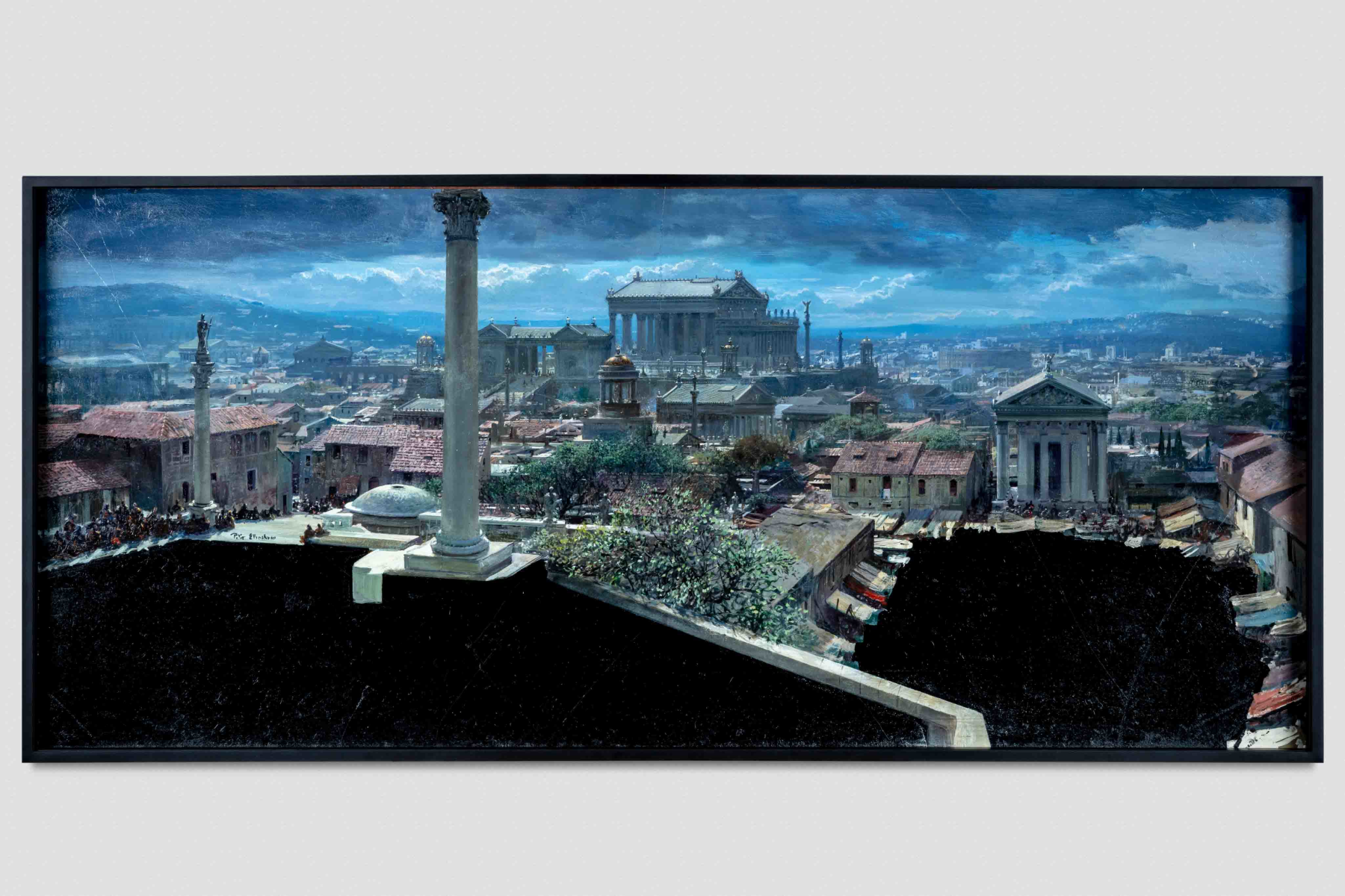 Matte painting of Ancient Rome from <i>Spartacus </i> (1960), Peter Ellenshaw, Gift of Harrison Ellenshaw, ©Academy Museum Foundation, Photo by Joshua White Photography/JW Pictures