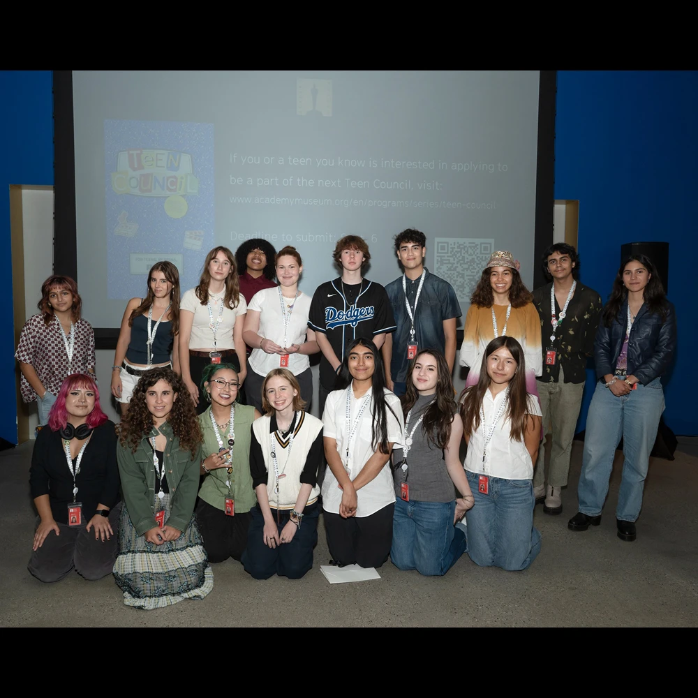 Group of Teens part of the Academy Museum Teen Council