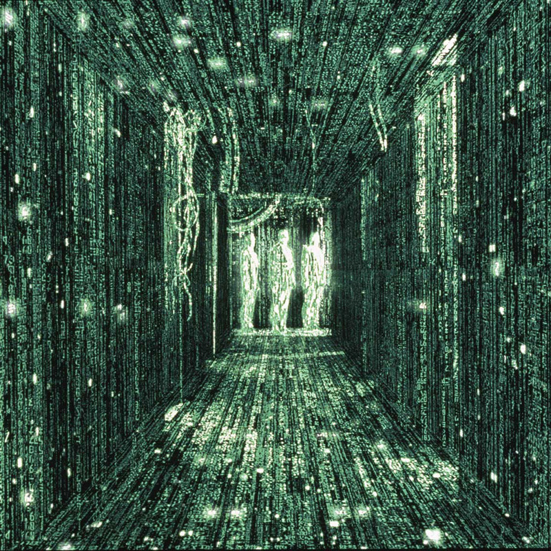 A still taken from The Matrix (1999). Margaret Herrick Library, Academy of Motion Picture Arts and Sciences. Photo originally appeared in Cinefantastique magazine. 