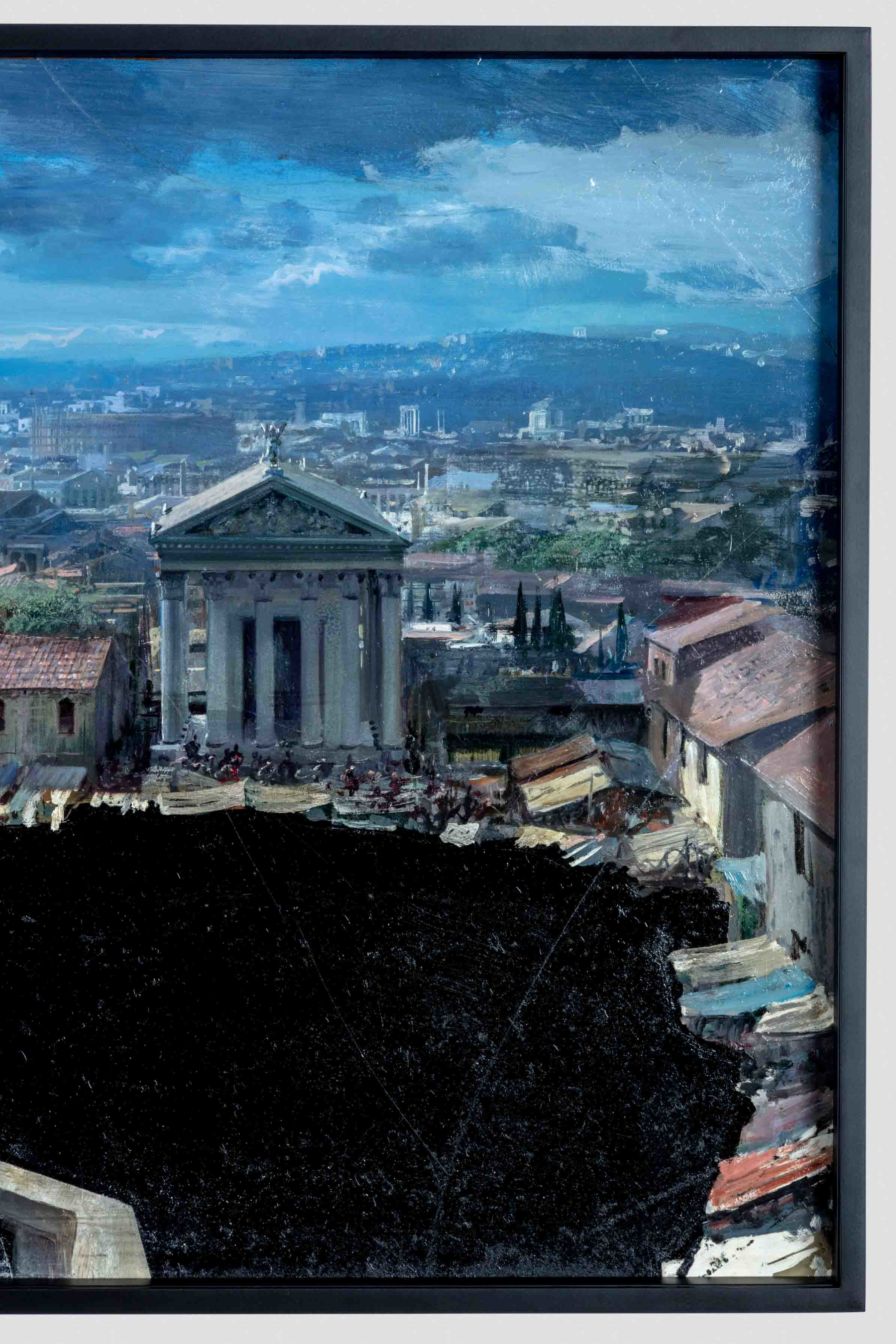 Matte painting of Ancient Rome from <i>Spartacus</i> (1960), Peter Ellenshaw, Gift of Harrison Ellenshaw, ©Academy Museum Foundation, Photo by Joshua White Photography/JW Pictures