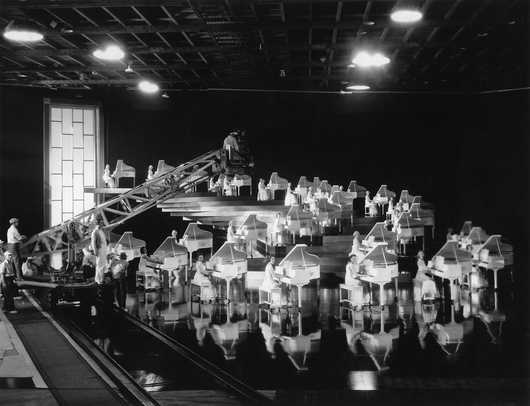 Busby Berkeley directing “The Words Are In My Heart” production number for Gold Diggers of 1935 (1935), First National Pictures/Warner Bros, Alamy Stock Photo.
