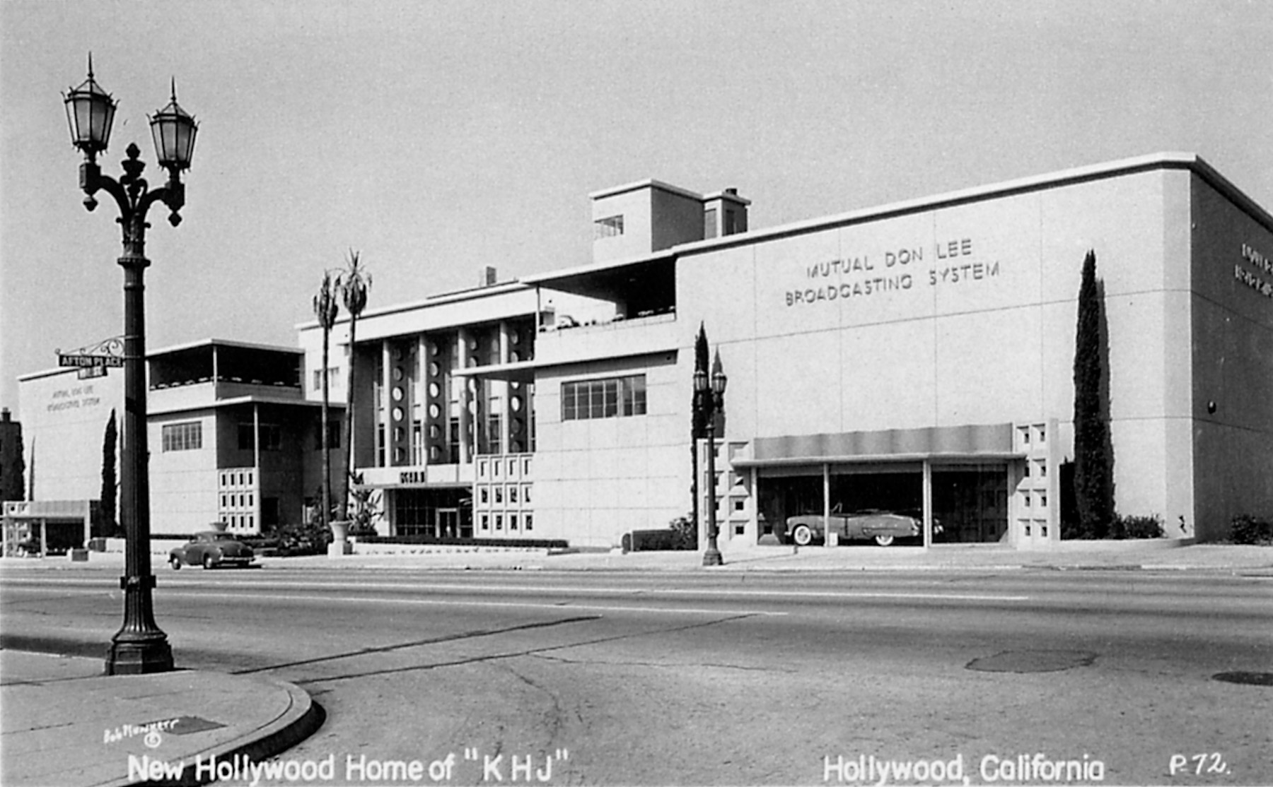 The exterior of the Mutual Don Lee Broadcasting System building, 1950, before becoming the Academy of Motion Picture Arts and Sciences Pickford Center for Motion Picture Study

Courtesy of AMPAS reference collection, Margaret Herrick Library, Academy of Motion Picture Arts and Sciences 