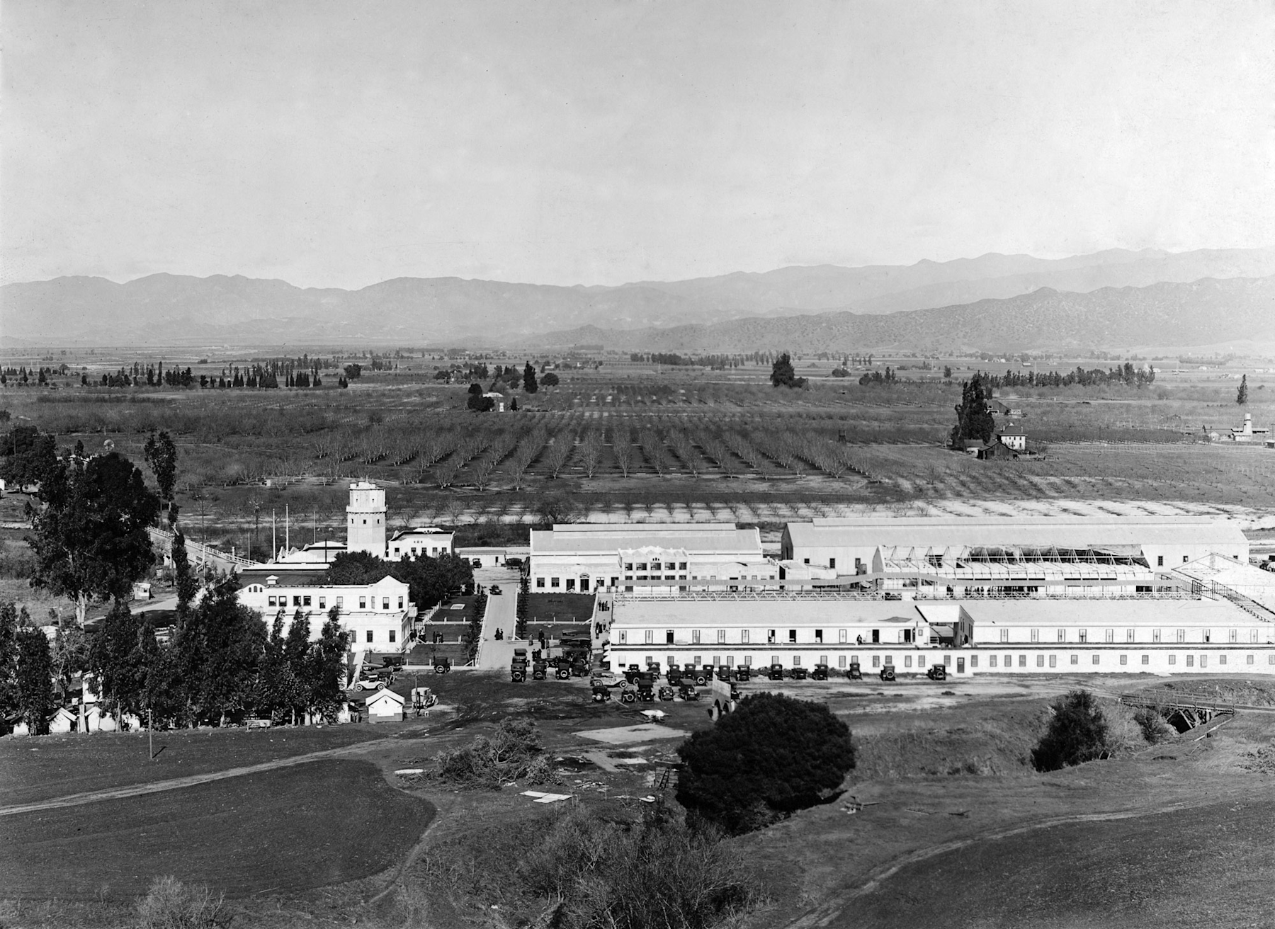 An aerial shot of Universal Studios, courtesy of Margaret Herrick Library, Academy of Motion Picture Arts and Sciences.