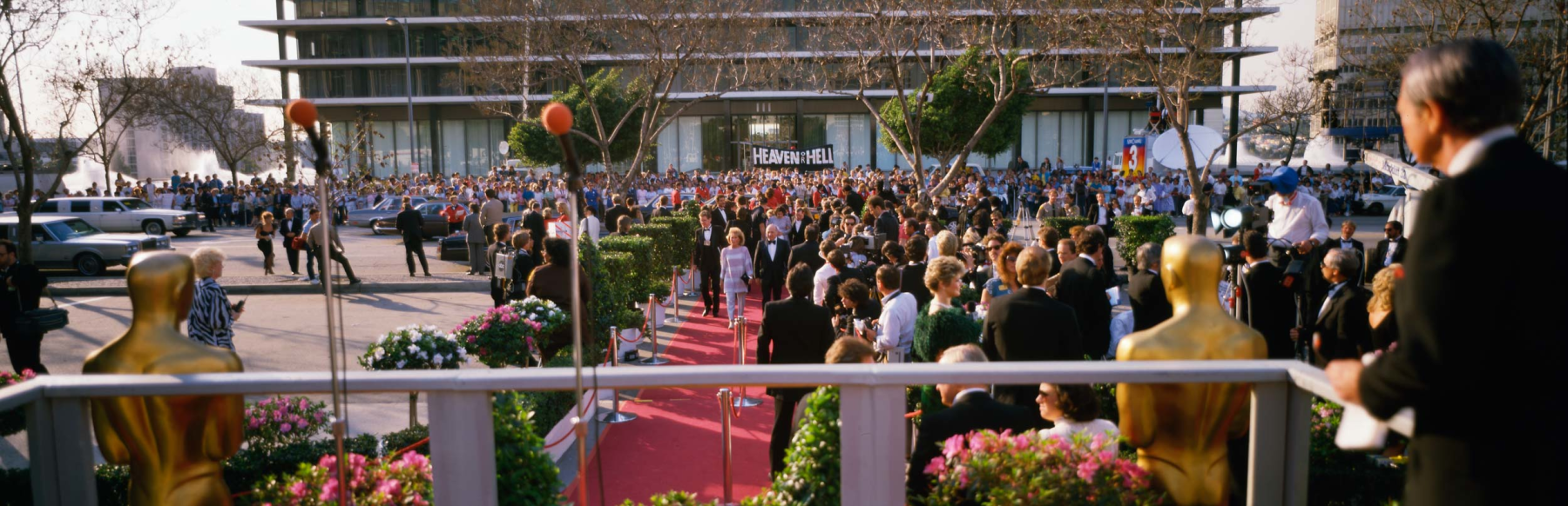 Exterior of the Dorothy Chandler Pavilion during the 59th Academy Awards

Courtesy of Academy Awards show photographs, Margaret Herrick Library, Academy of Motion Picture Arts and Sciences, photo: Long Photography 