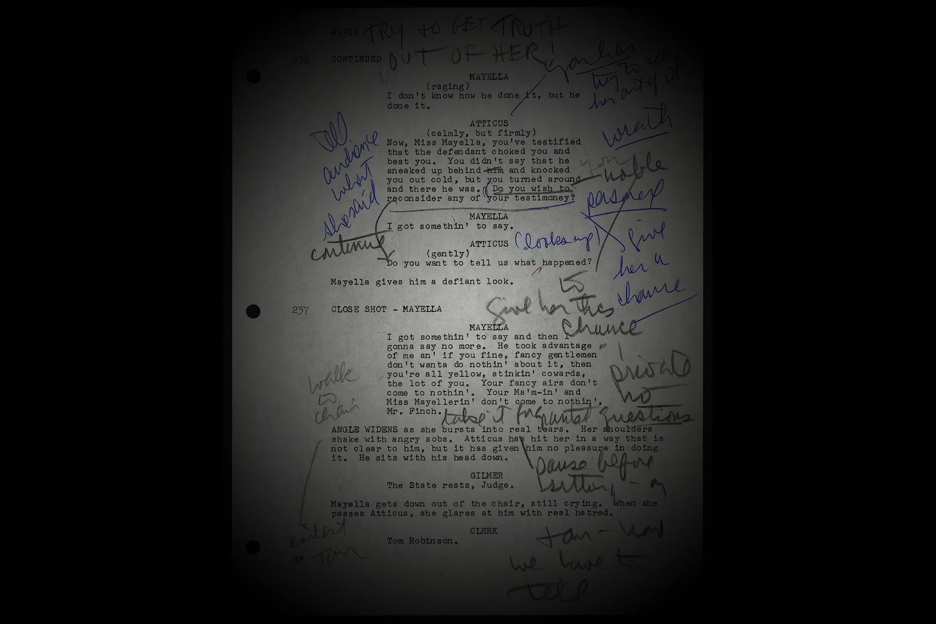 Annotated script
