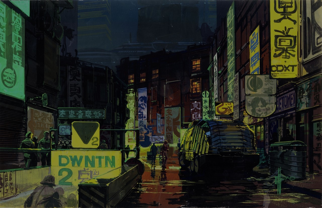 Drawing by Syd Mead for Blade Runner (USA, 1982)