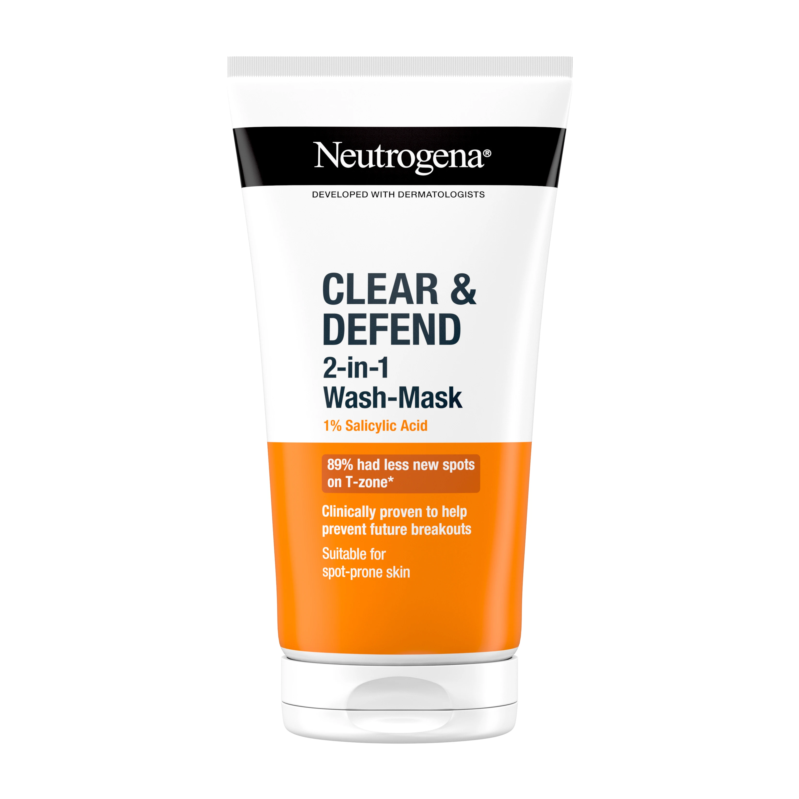 Neutrogena<sup>&reg;</sup> Clear &amp; Defend 1 % Salicylic Acid 2-in-1 Wash-Mask